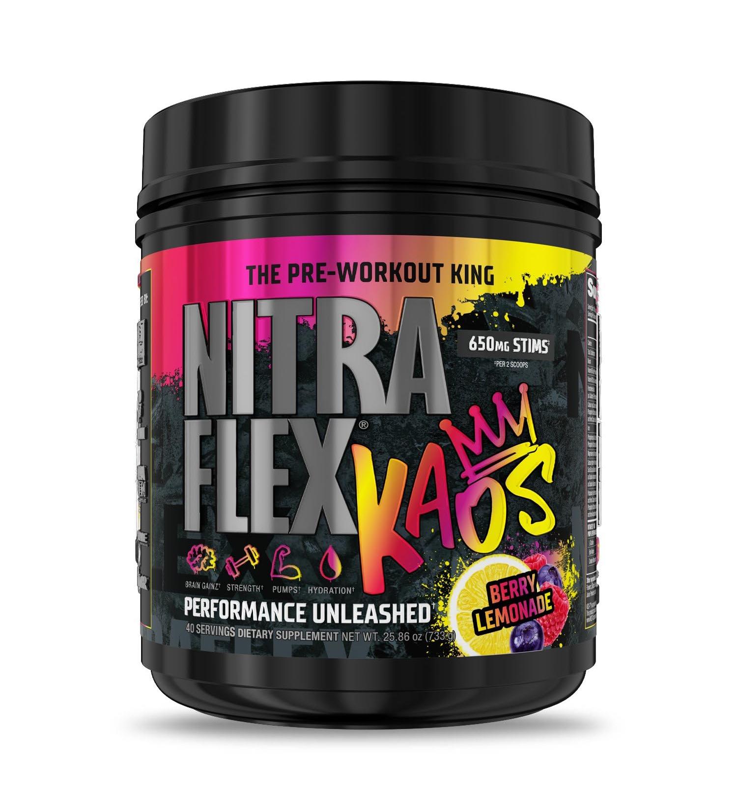 GAT SPORT Nitraflex KAOS Berry Lemonade Pre-Workout Powder  - Buy Online on GoSupps.com
