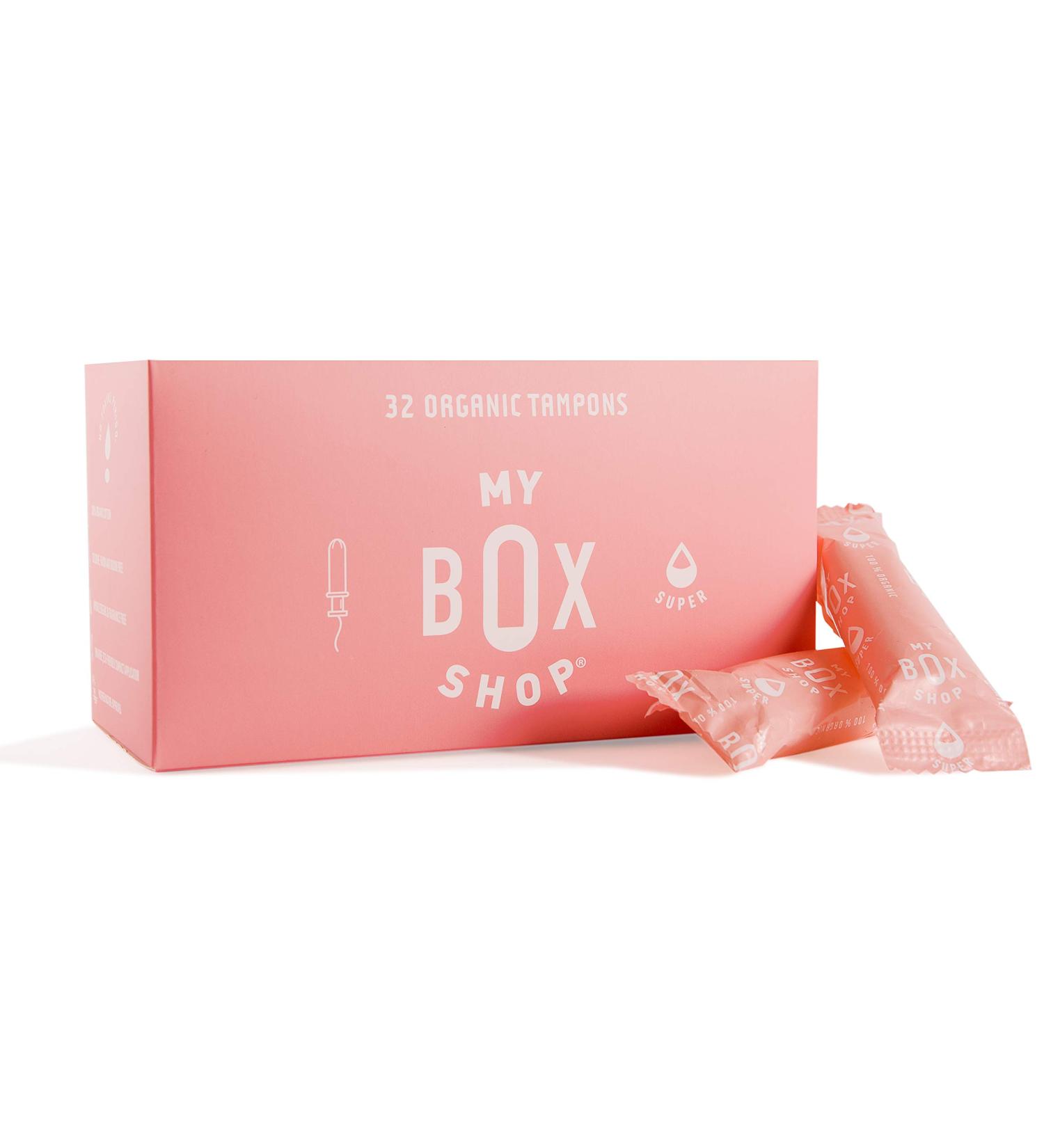 Organic Cotton Tampons with BPA-Free Applicator - Non-Toxic & Hypoallergenic - Super Absorbency - 32 Count Box - Buy Online on GoSupps.com