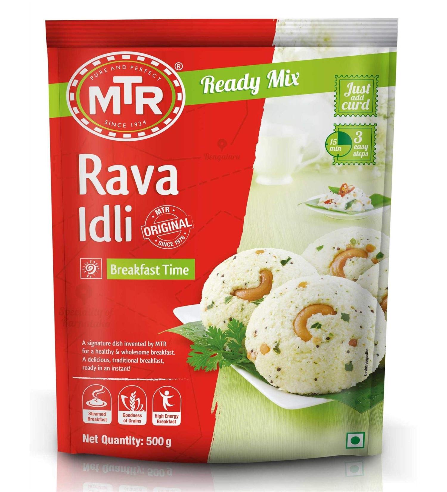 MTR - Rava Idli (Wheat Cake Mix) - 500g - Pack of 2
