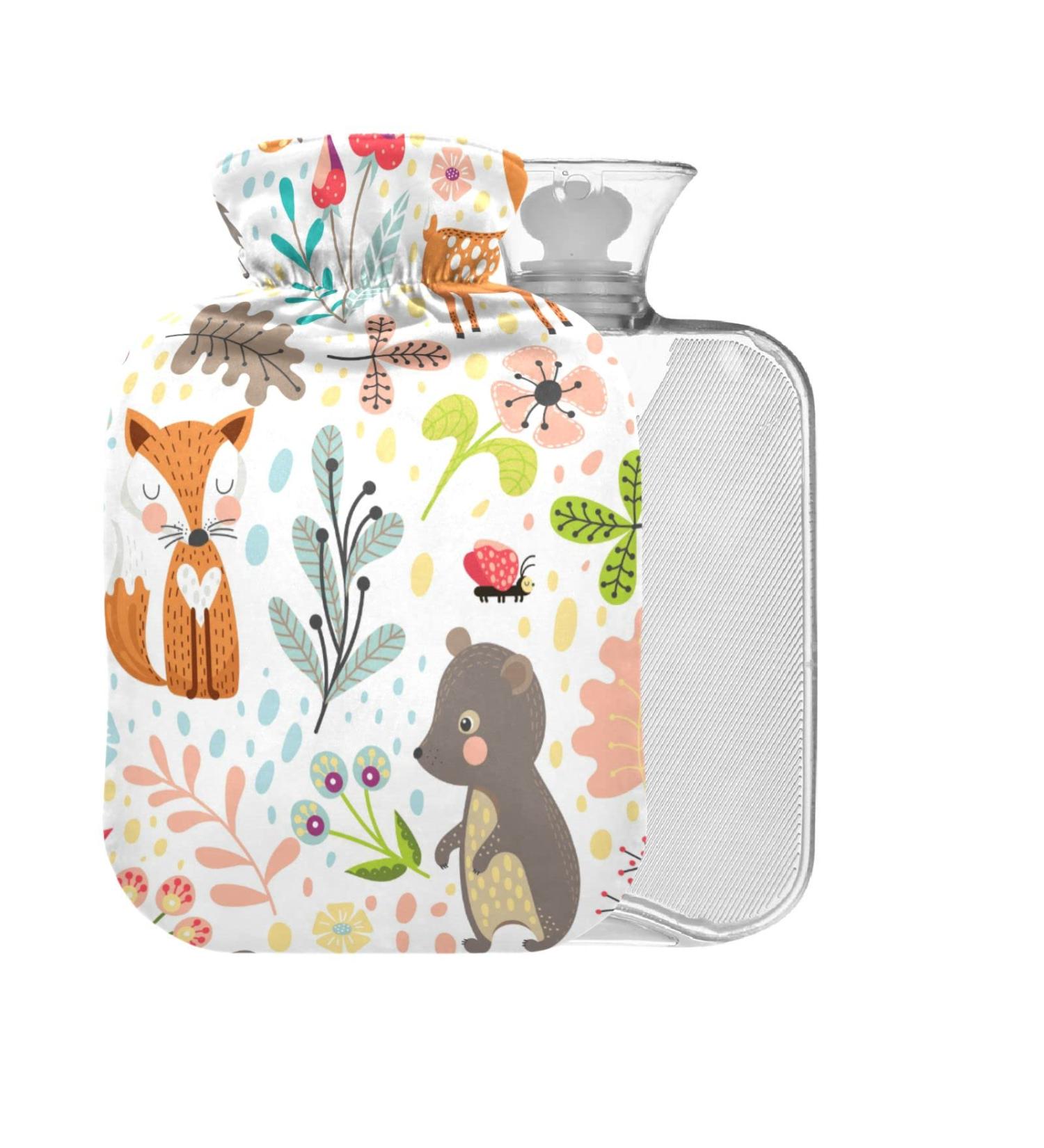 Buy BAP-free Hot Water Bottle with Cover 1L - Small Pain Relief for Kids Men & Women - Buy Online on GoSupps.com