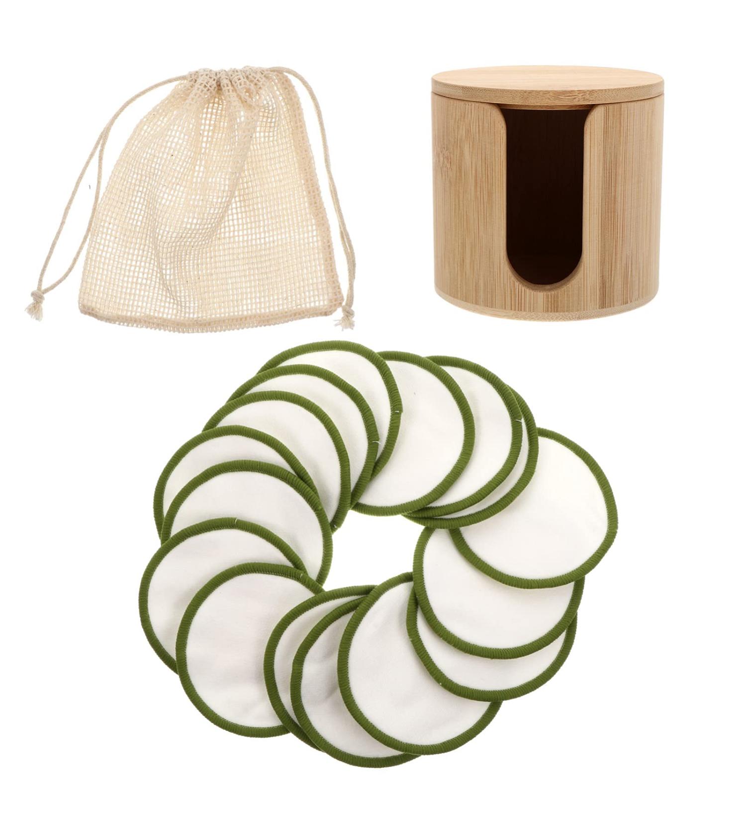 Lurrose Septic Makeup Removal Pads - Washable Bamboo Cotton Cosmetic Pads for Easy Makeup Removal - Eco-Friendly Air Cushion Design - Buy Online on GoSupps.com