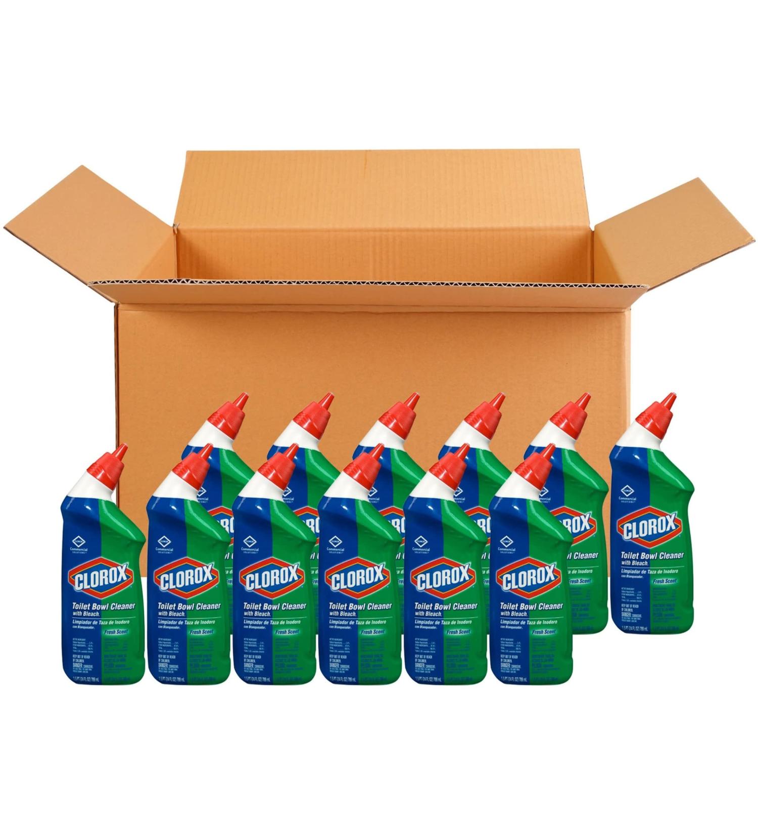 Clorox Toilet Bowl Cleaner with Bleach Fresh Scent - 24oz, 12 Bottles/Case - Buy Online on GoSupps.com