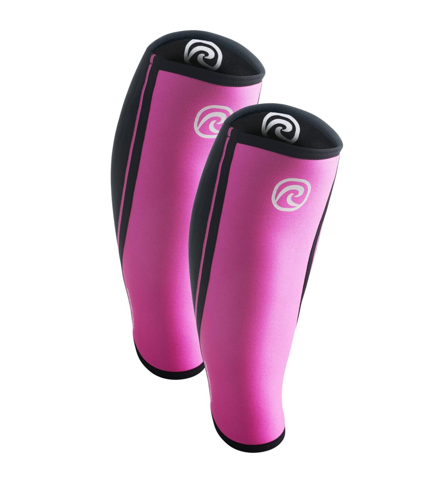 Rehband Neoprene Calf Bandage - Compression Support for Calf & Shin Ideal for Deadlifts - 1 Pair in Pink - Buy Online on GoSupps.com