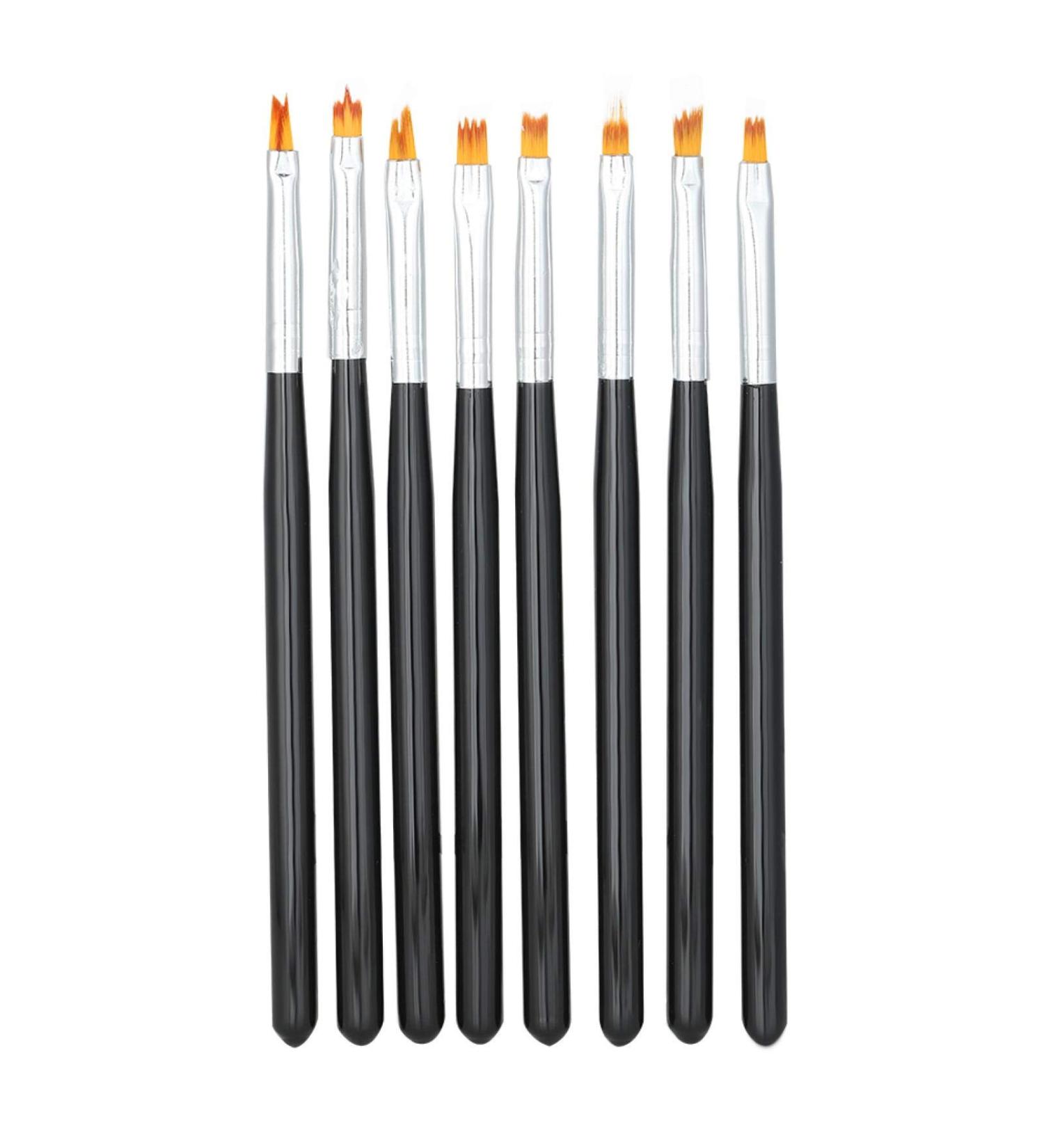 DIY Manicure Brush Set - 8 Pcs Soft Bristle Pens for Beautiful Flower Patterns - Buy Online on GoSupps.com