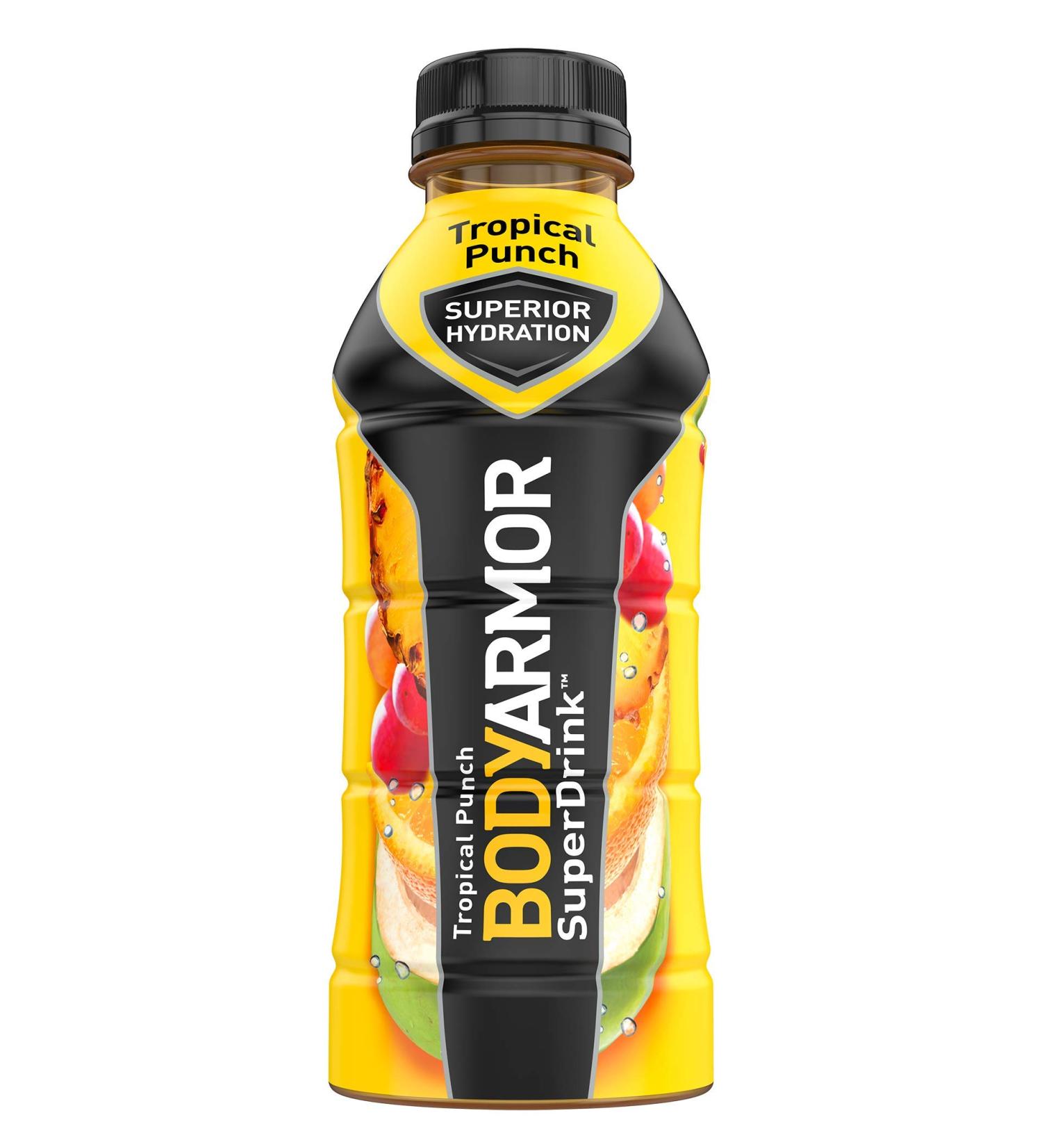 BODYARMOR Tropical Punch Sports Drink - 16 Fl Oz (Pack of 1) | Natural Flavors, Vitamins, Electrolytes | Potassium-Packed, Preservative-Free | Ideal for Athletes - Buy Online on GoSupps.com