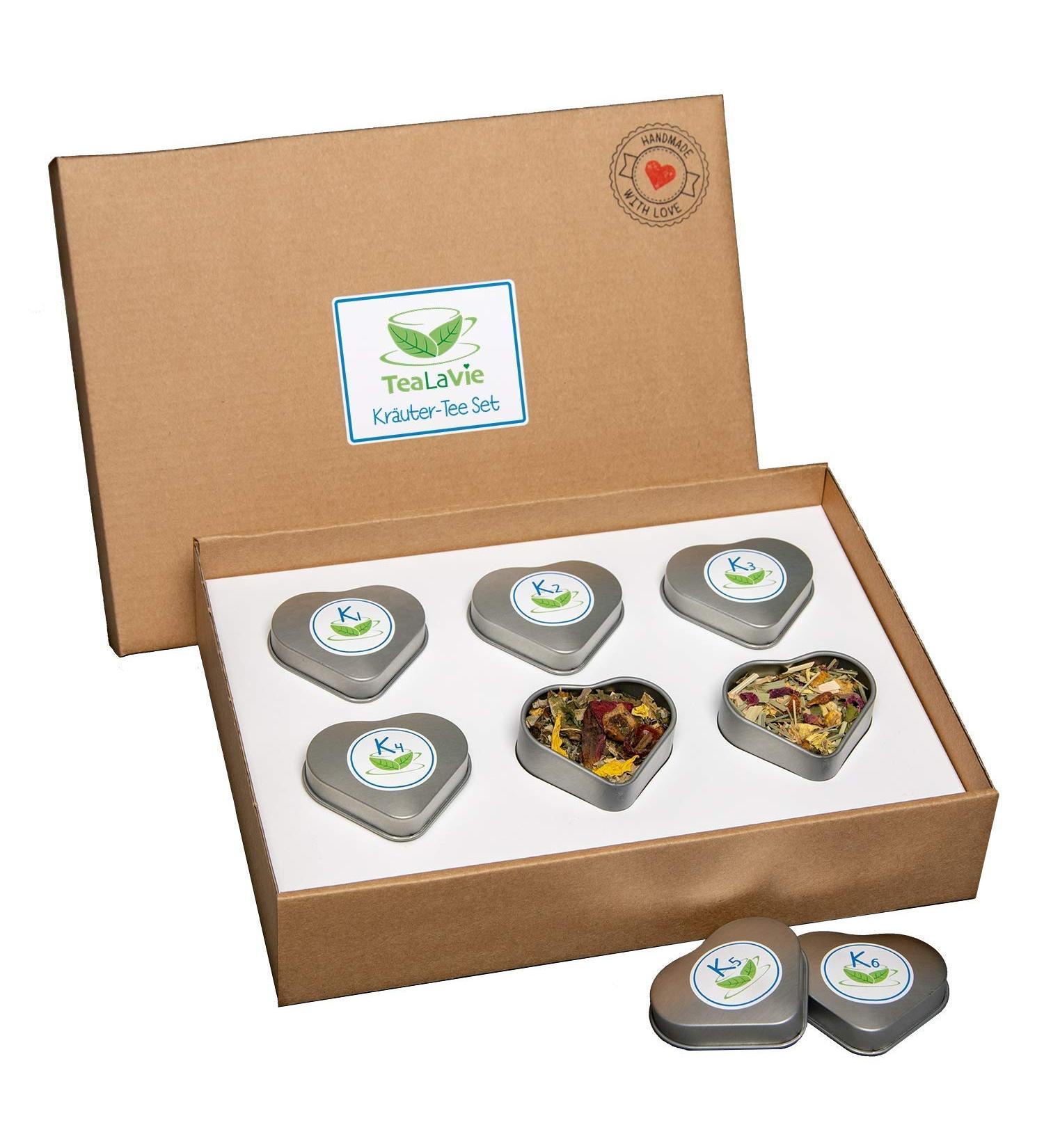 TeaLaVie 6-Pack Herbal Tea Gift Set (45g) - Perfect Thank You Gift Idea 2024 | Premium Loose Leaf Tea - Buy Online on GoSupps.com
