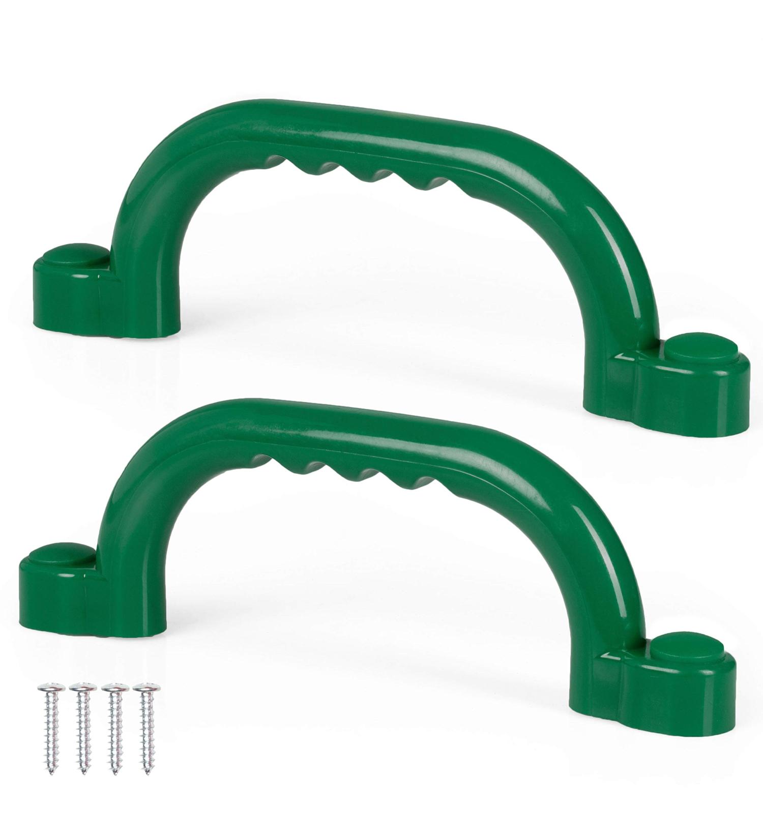 Green Playground Safety Handles - 2 Pack Grab Handle Bars for Outdoor Jungle Gym/Swing Set - Buy Online on GoSupps.com