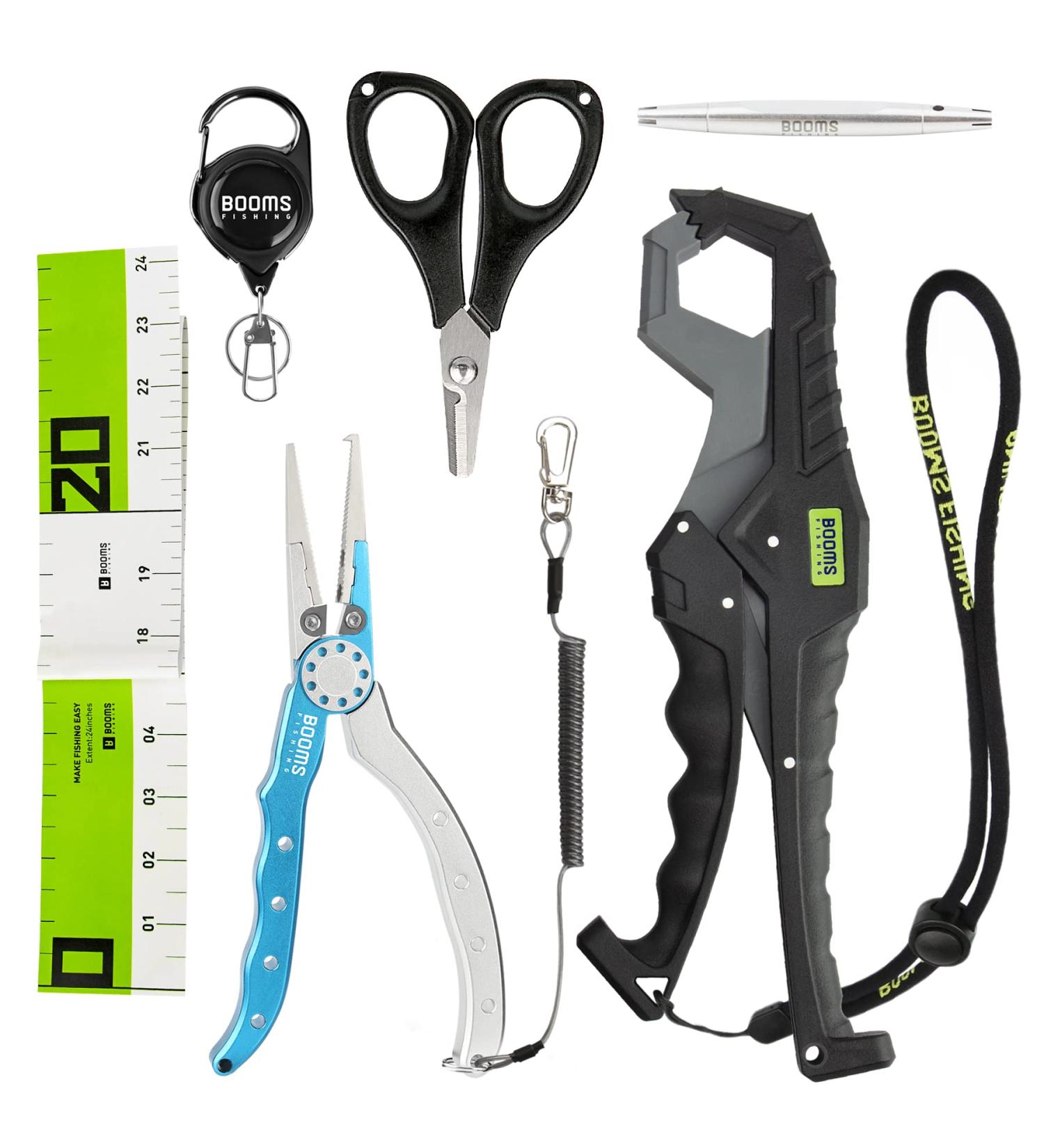 Booms Fishing TK6 7PC Set: 7.5 Aluminum Pliers & Fish Gripper Combo | Saltwater Accessories & Equipment | Ideal Fishing Gifts for Men - Buy Online on GoSupps.com