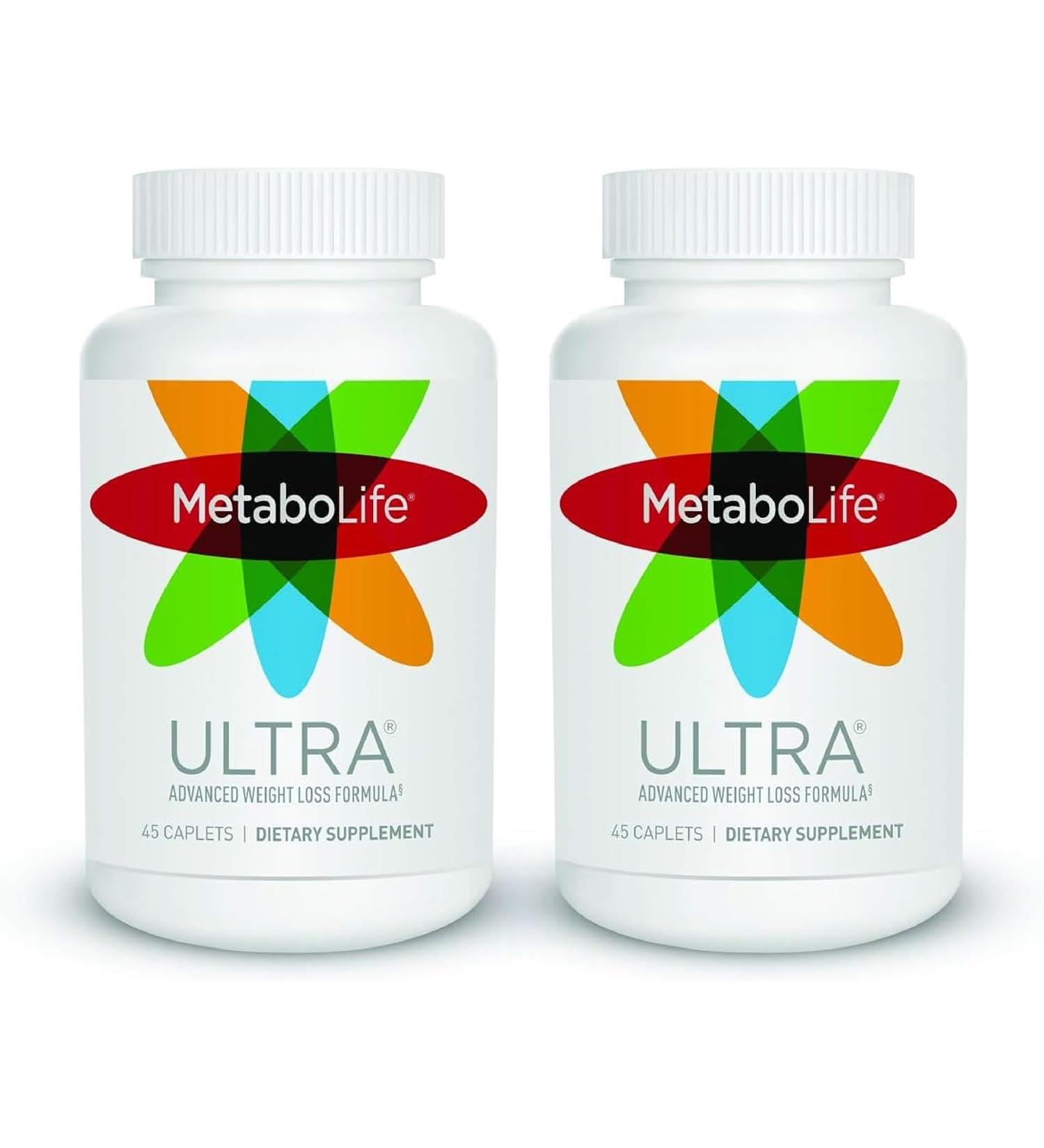 MetaboLife Ultra Dietary Supplement 800mg 45 Caplets - Hunger Control for Women & Men (2 Pack) - Buy Online on GoSupps.com
