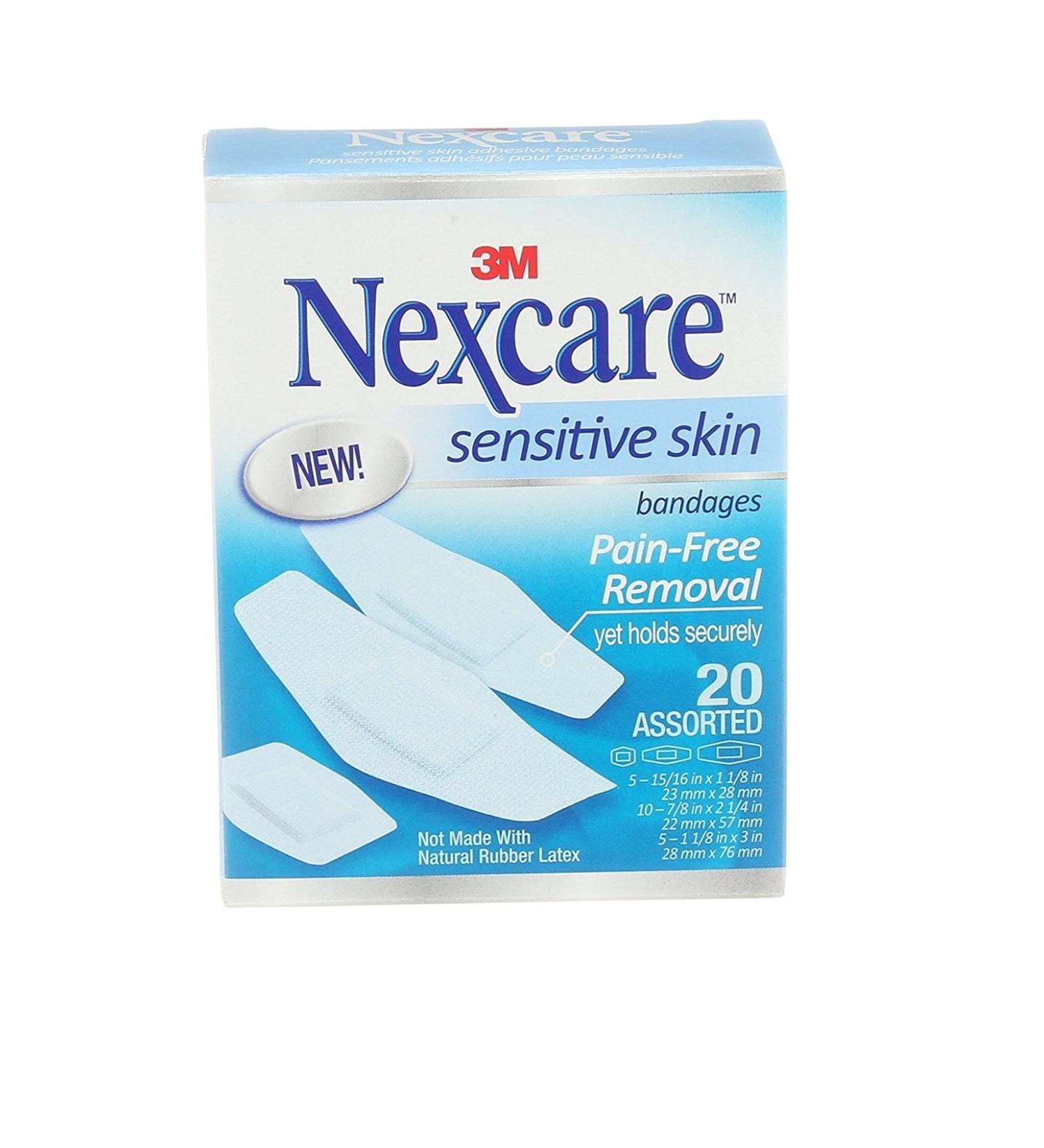 Nexcare Strong Hold Bandages  Assorted  20 Bandages Per Box (2 Boxes)