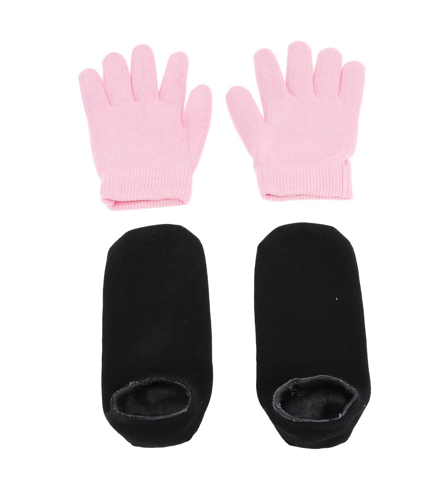 Moisturizing Gel Spa Gloves Socks Set for Dry Cracked Feet Hands Essential Oil Gel Moisturizers Socks for Women Men Cotton Material - Buy Online on GoSupps.com