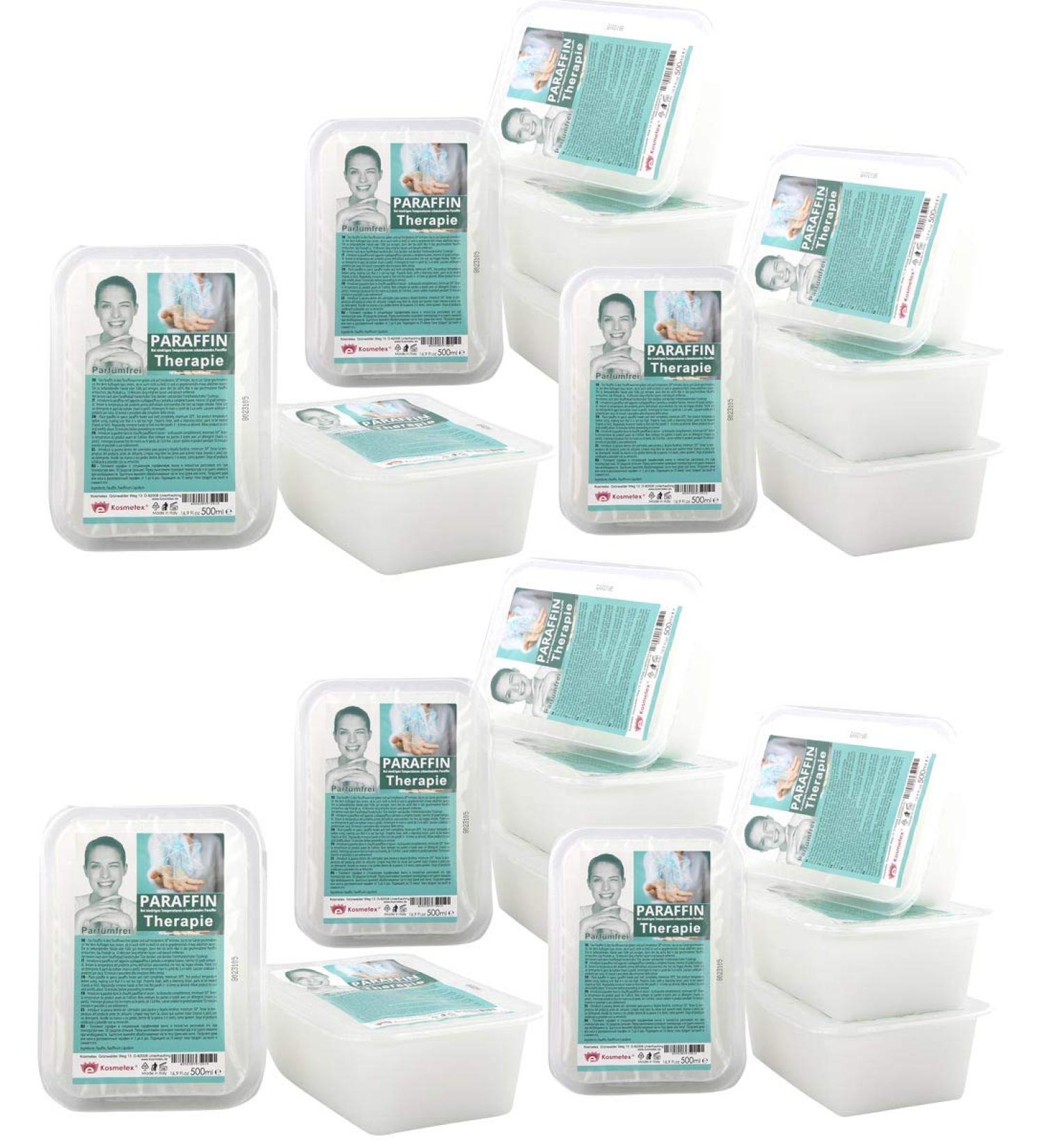 Kosmetex Therapy Paraffin for Joint Relief - Perfume-Free Paraffin Bath 20x 500ml Low Melting Point - Ideal for Home Soaks - Buy Online on GoSupps.com