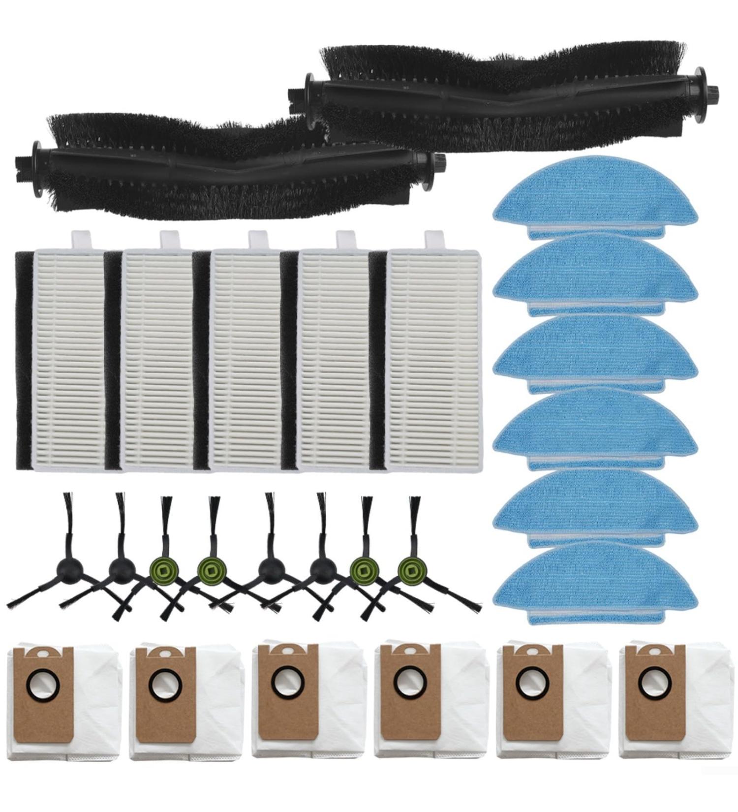 EpheyFIF Vacuum Filters Replacement Kit For Conga 7490/7290 For Eternal Spare Parts Mop Mat Dust Bag Main Side Brush Filter Mop Main Brush (27Pcs) - Buy Online on GoSupps.com