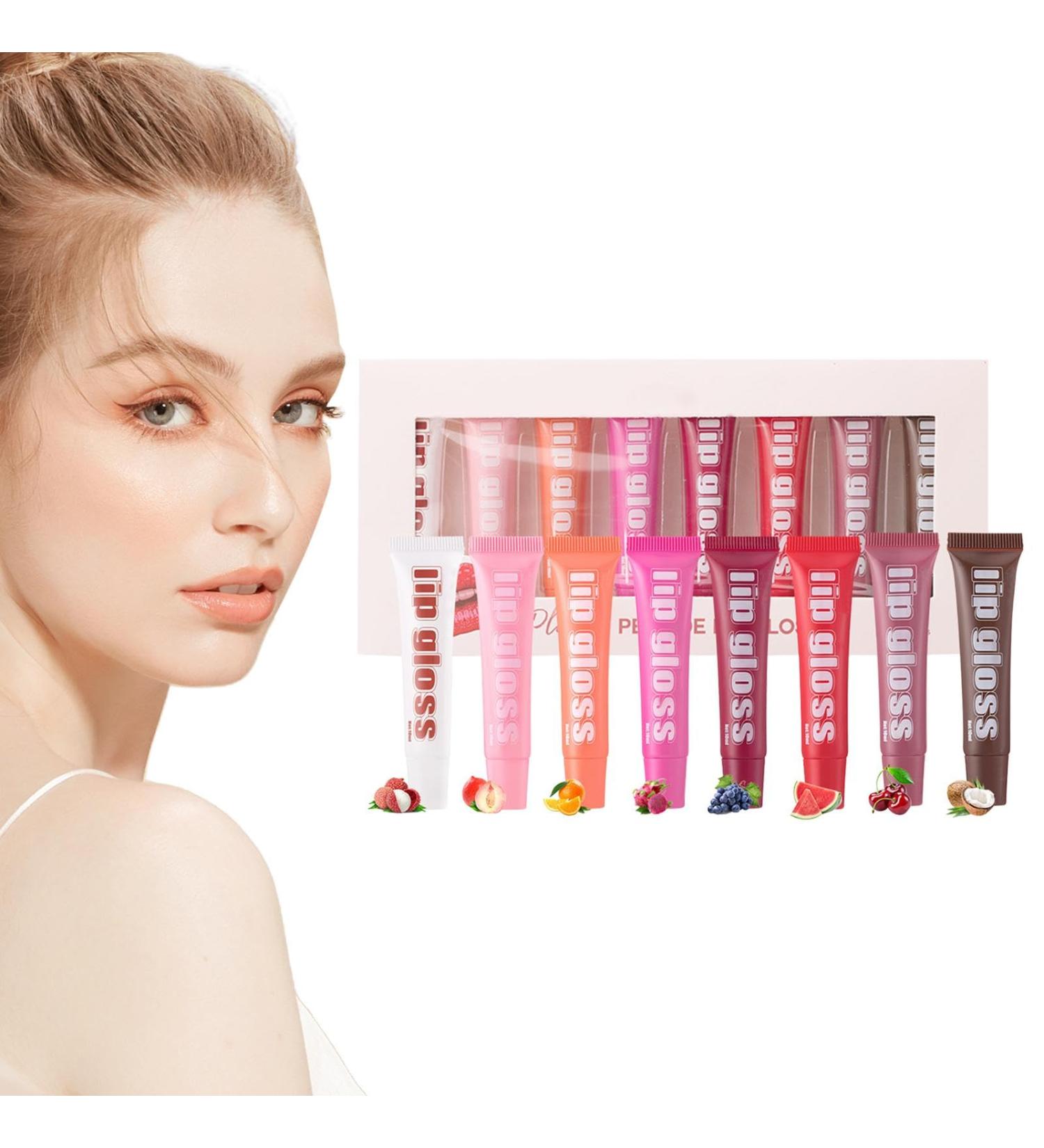  Opvonxeh Flavored Lip Gloss Set Fruit Flavored Lip Oil Lip Gloss for Girls Dry Lips Repair Lip Oil Clear Lip Gloss Assorted Fruity Lip Gloss Long Lasting Lip Gloss Lip Gloss for Dry Lips - Buy Online on GoSupps.com