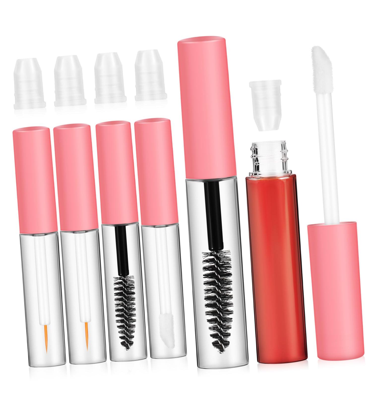 POPETPOP 6 Pcs Empty Bottle Eyelash Tools Clear Lipgloss Mascara Tube Wand Cosmetic Tubes Leakproof Extend - Buy Online on GoSupps.com