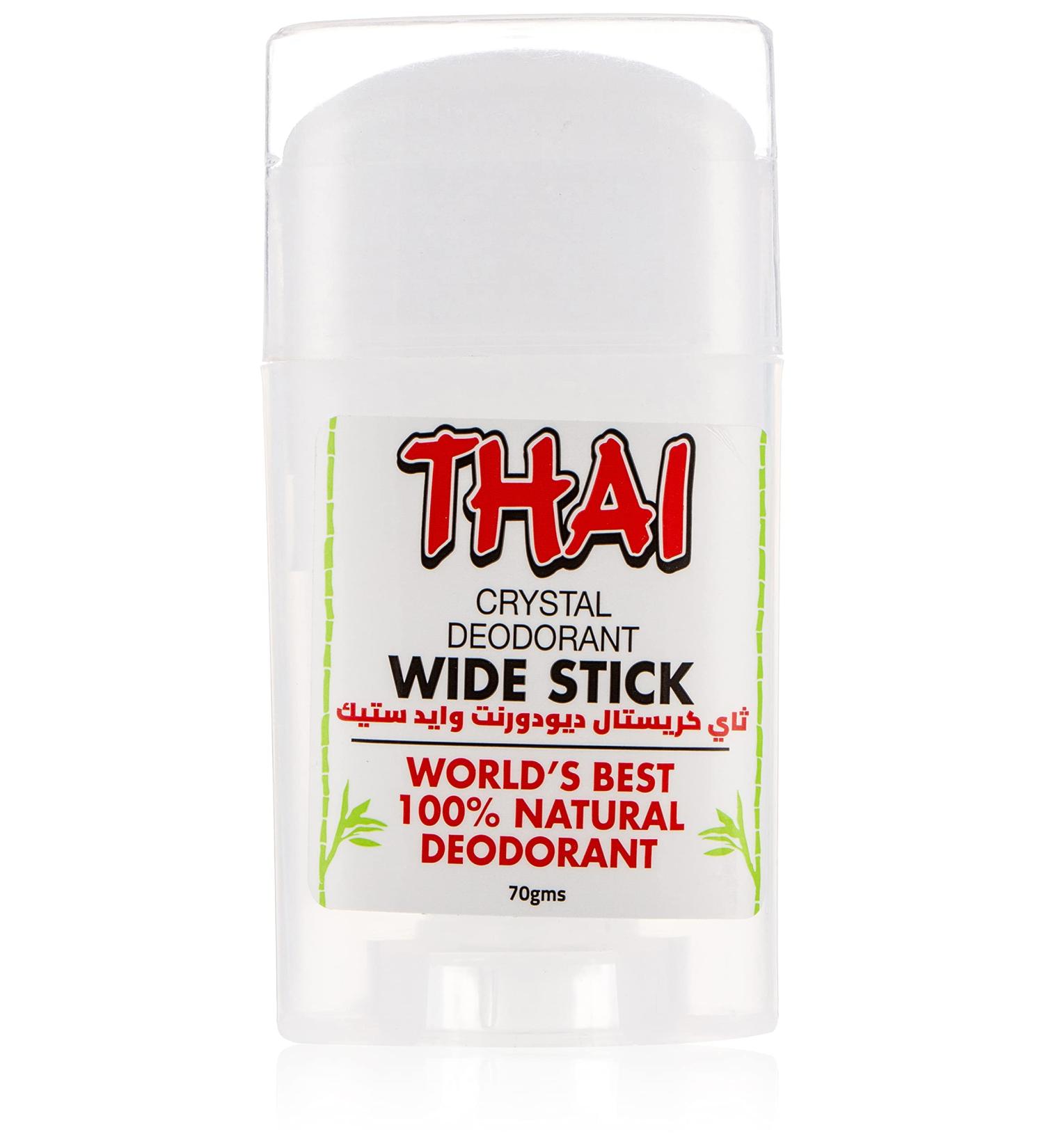 Thai Deodorant Wide Stick 70g - Natural Mineral Deodorant Stone | Deodorant Stones of America - Buy Online on GoSupps.com