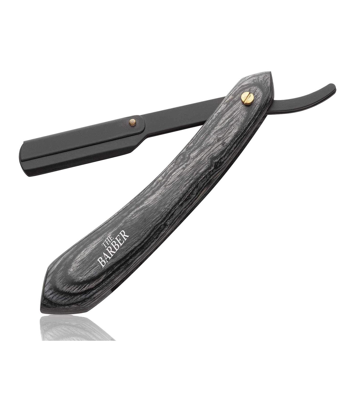 Razor carbon steel with interchangeable blade black