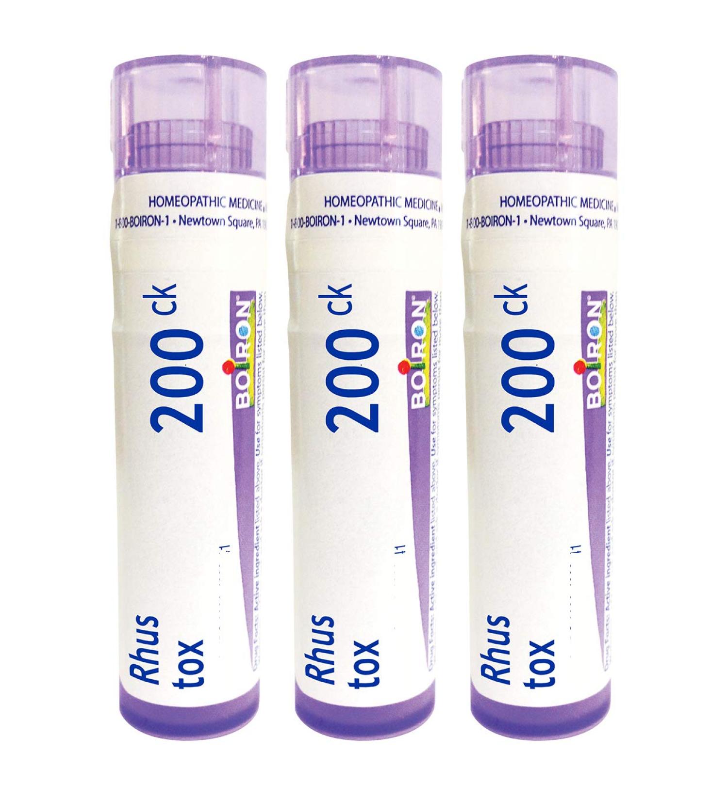 Boiron Rhus Toxicodendron 200ck Homeopathic Medicine for Joint Pain - Pack of 3 (240 Count) - Buy Online on GoSupps.com
