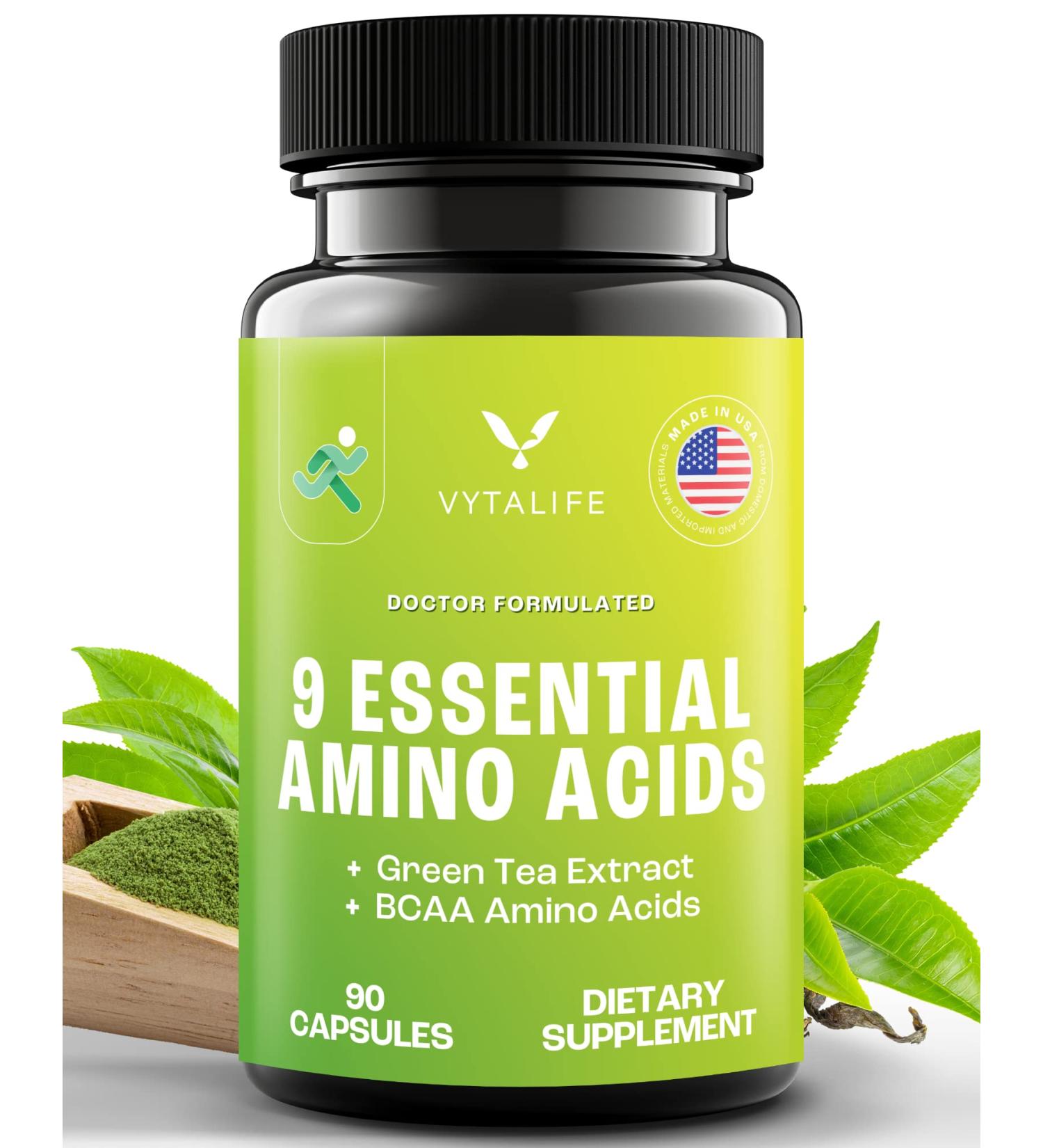 VYTALIFE Essential Amino Acids Supplement - BCAA Energy for Men & Women | Nutritional Capsules - Buy Online on GoSupps.com