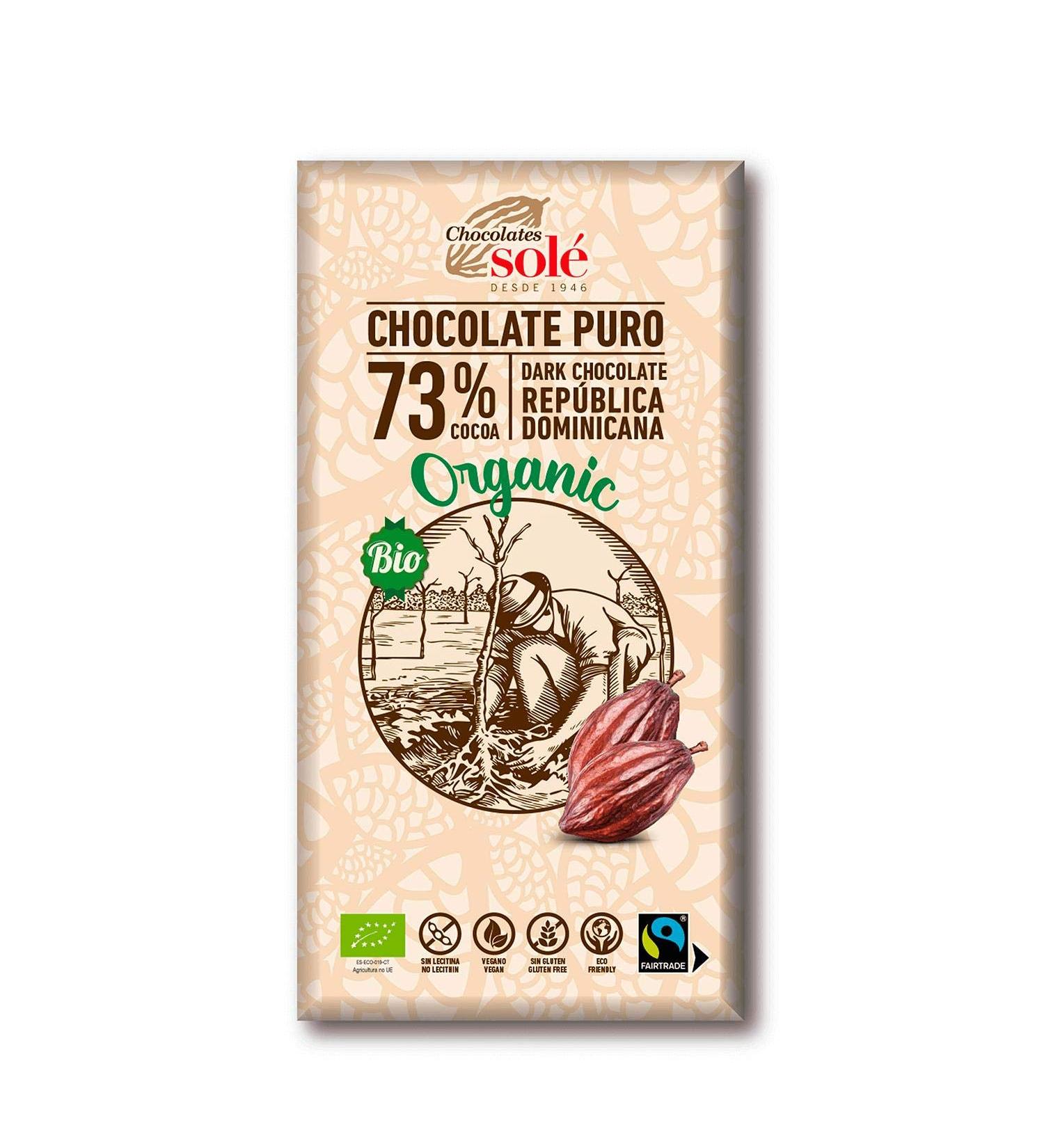 CHOCOLATES SOLE CHOCOLATE NOIR 73 ECO CHOCOLATES SOLE