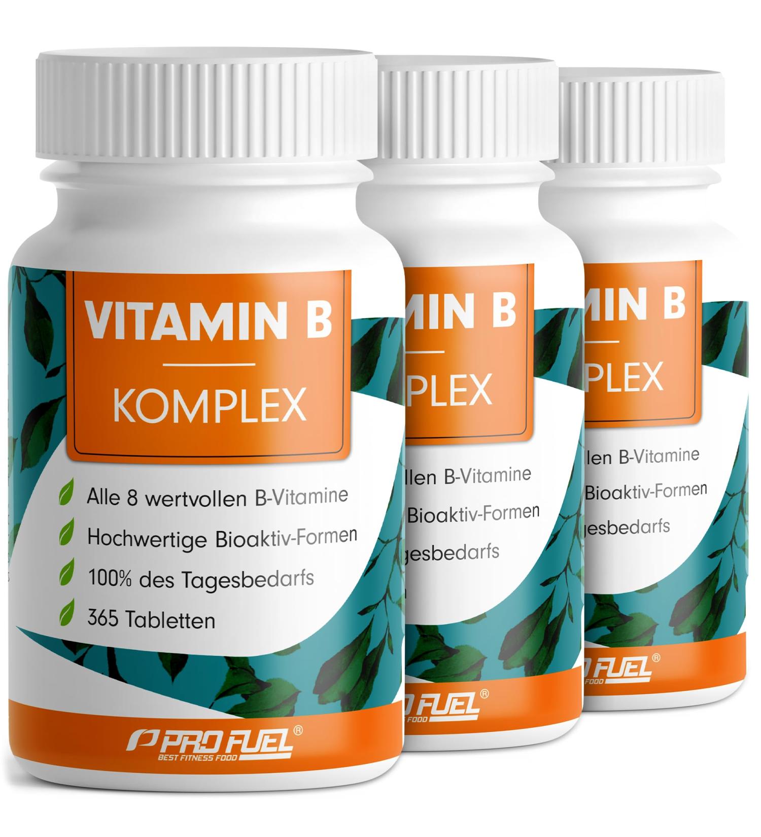 Buy Vegan Vitamin B Complex 3x365 Tablets | All 8 B Vitamins Quatrefolic Cholin & Myo-Inositol - International Shipping - Buy Online on GoSupps.com