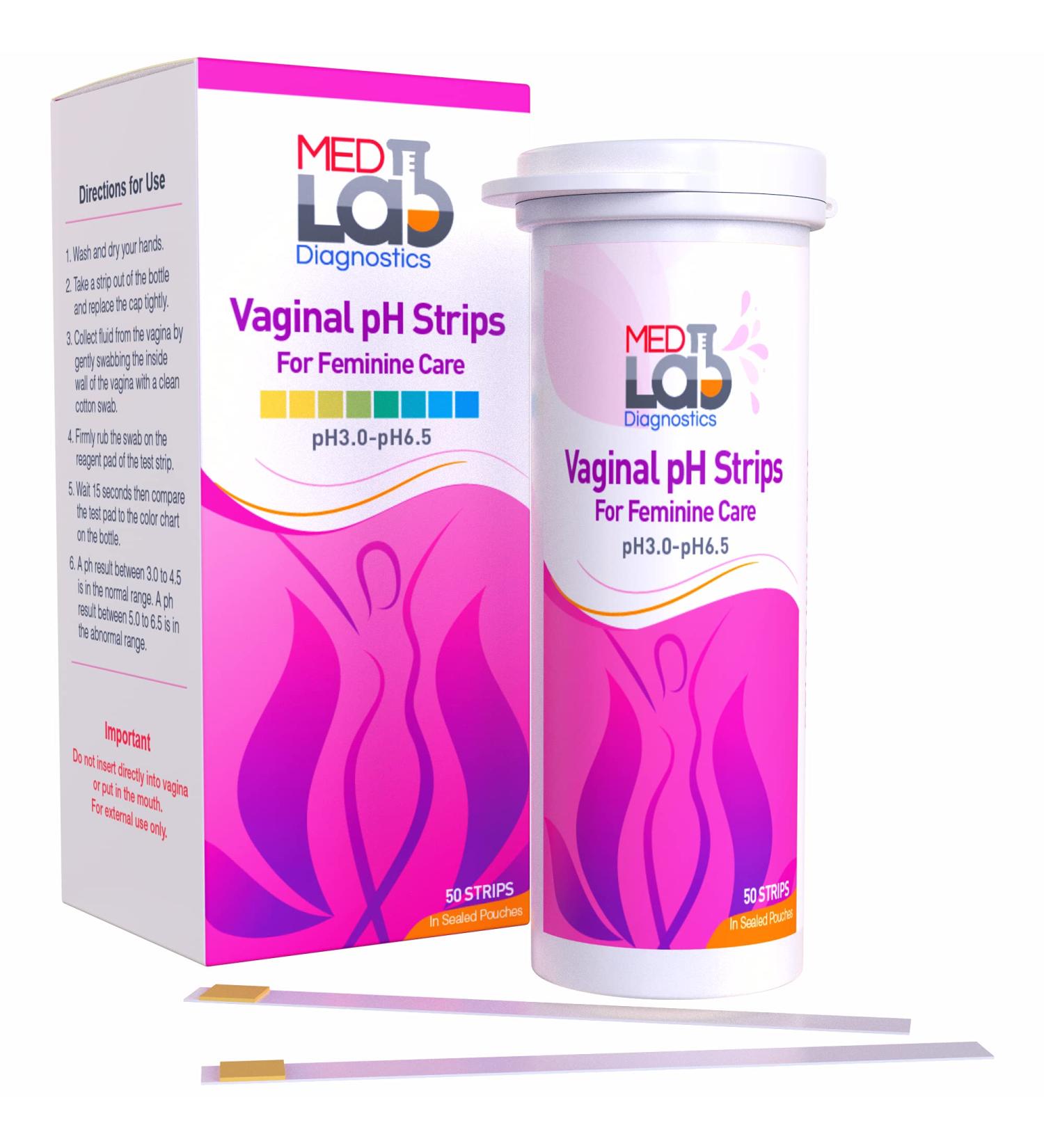 Vaginal pH Test Strips (50 ct) for BV & Yeast Infection. Feminine pH Test for Vaginal Health. Sealed Pouches - Buy Online on GoSupps.com