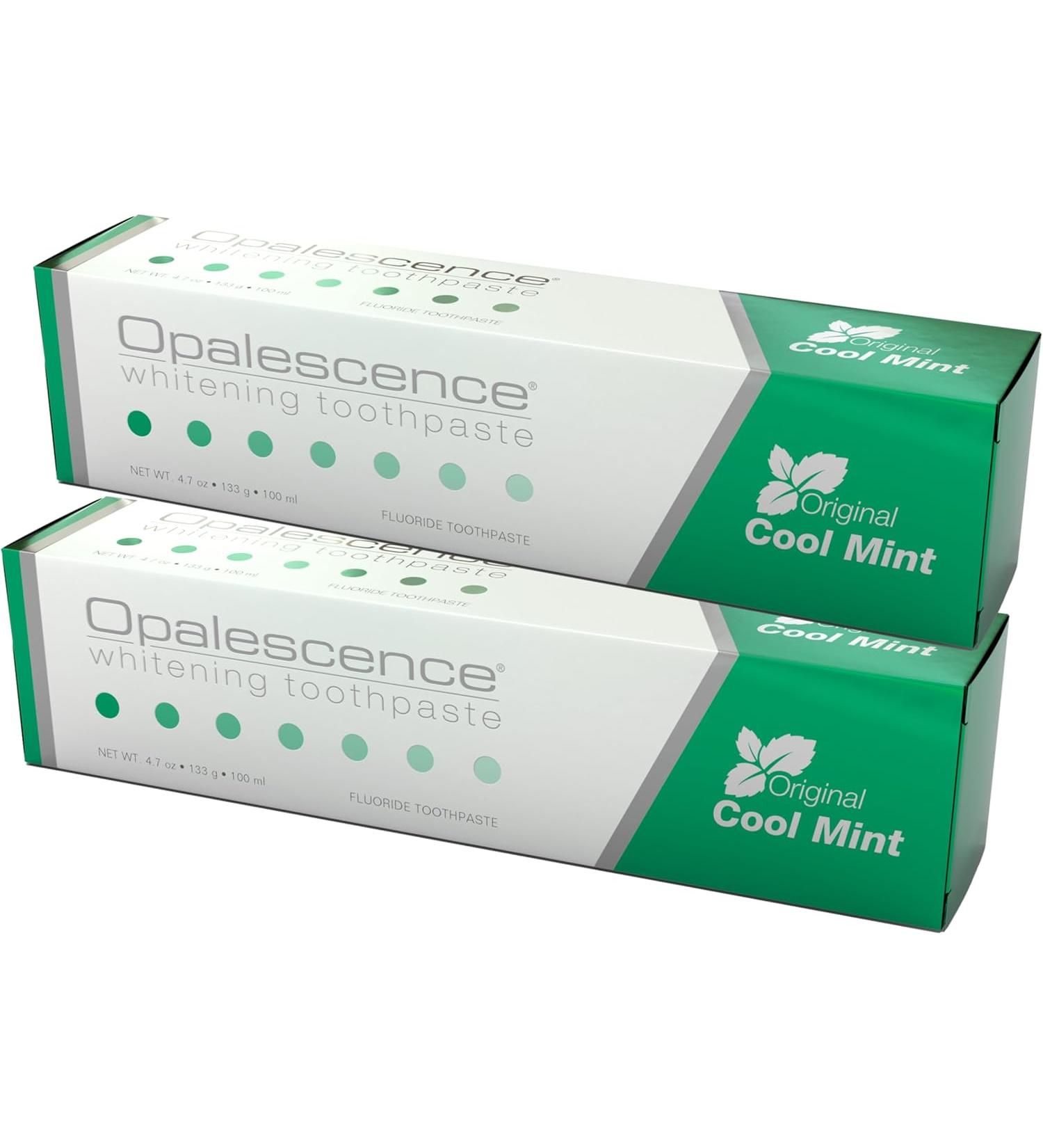 Opalescence Teeth Whitening Toothpaste Original Formula Oral Care Gluten-Free - Cool Mint  - 4.7 Oz - Pack of 2 - Buy Online on GoSupps.com