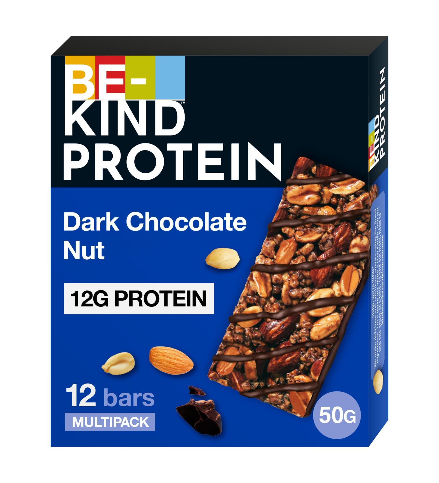 High Fiber Child Protein Bar - Gluten-Free Dark Chocolate Snack (12 x 50g) | No Artificial Additives - Buy Online on GoSupps.com