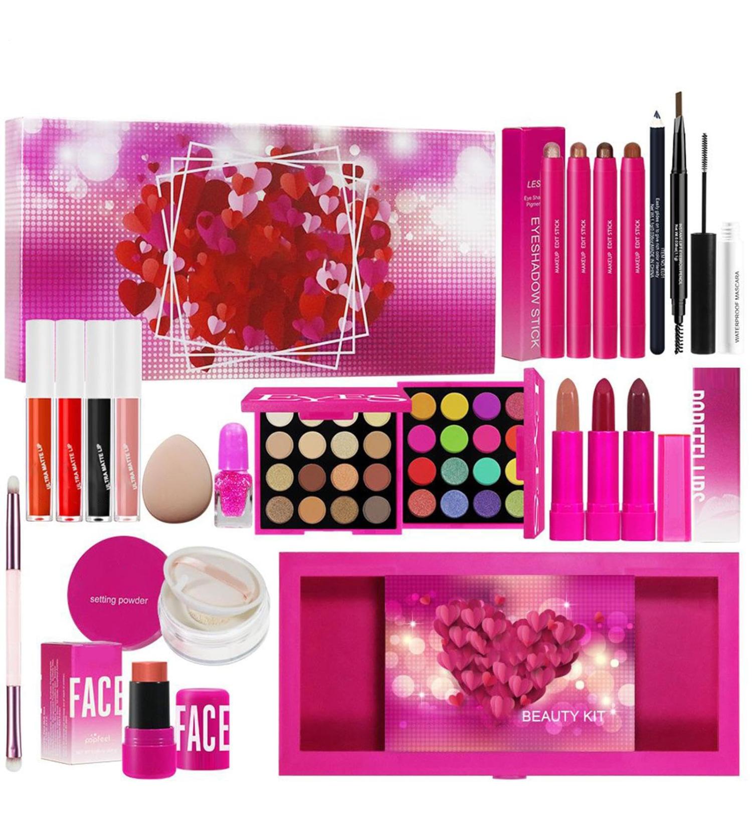 Opilroyn Makeup eye and lip makeup for beginners cosmetics long lips mascara eye shadow for daily use business travel appointments photography - Buy Online on GoSupps.com