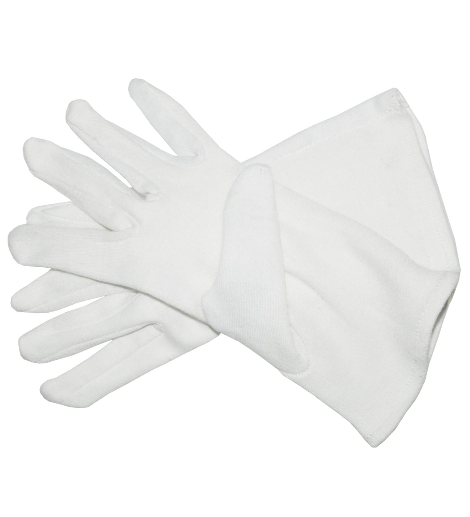 Fantasia Unisex Cotton Gloves Cotton Gloves white (pair) size M (8) - washable allergy-free M White
