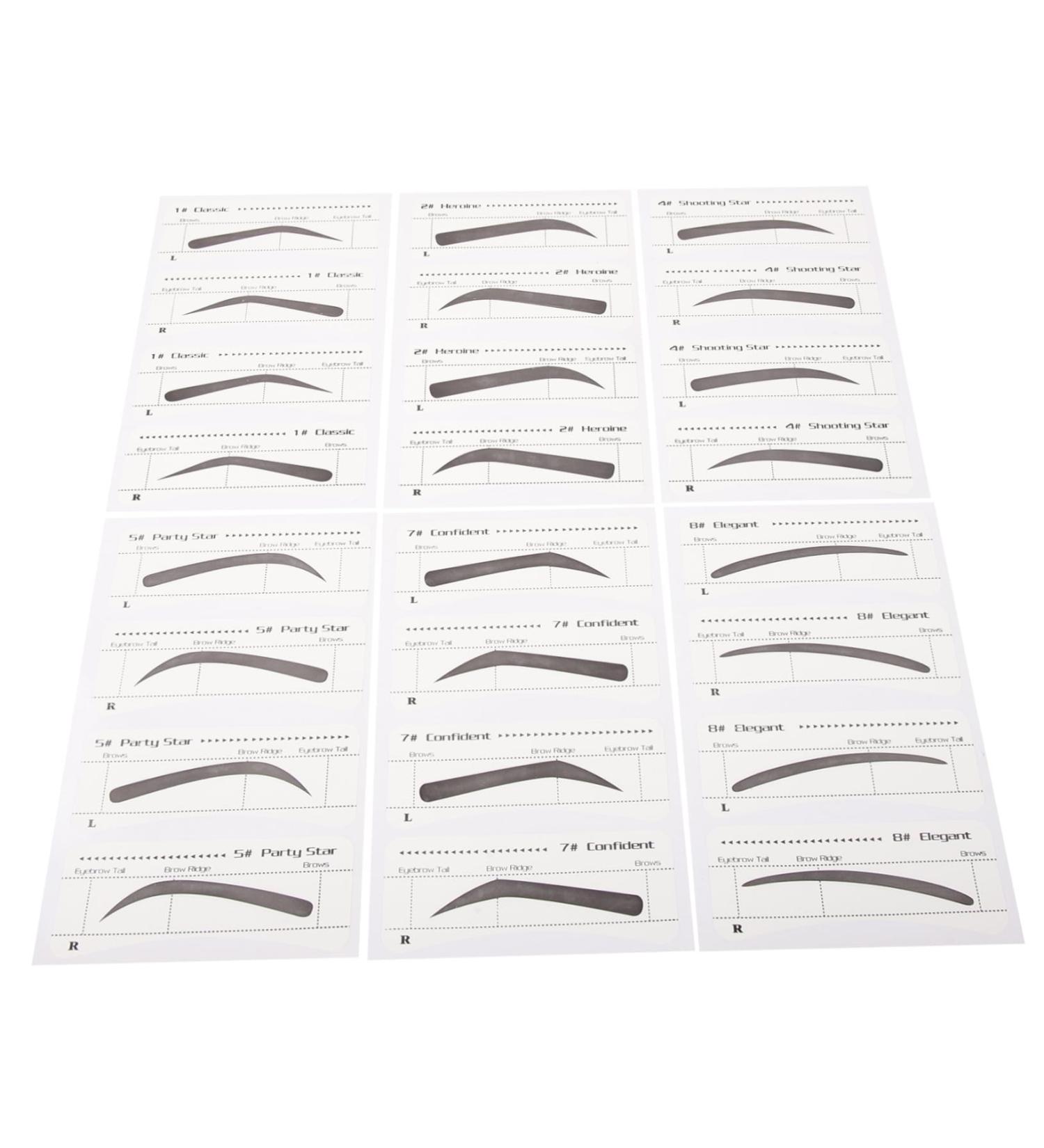 Mipcase 6 Pcs Ladies Suits Makeup Tools Eyebrow Sticker for Makeup Eyebrow Stickers Template Miss Disposable - Buy Online on GoSupps.com