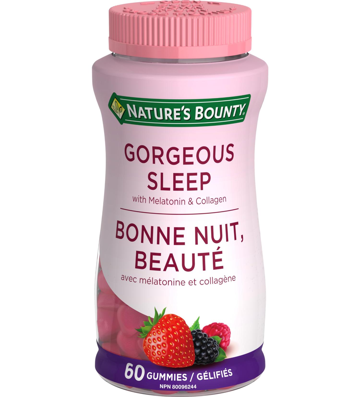 Nature's Bounty Gorgeous Sleep Gummy with Melatonin & Collagen 60 Gummies - Buy Online on GoSupps.com