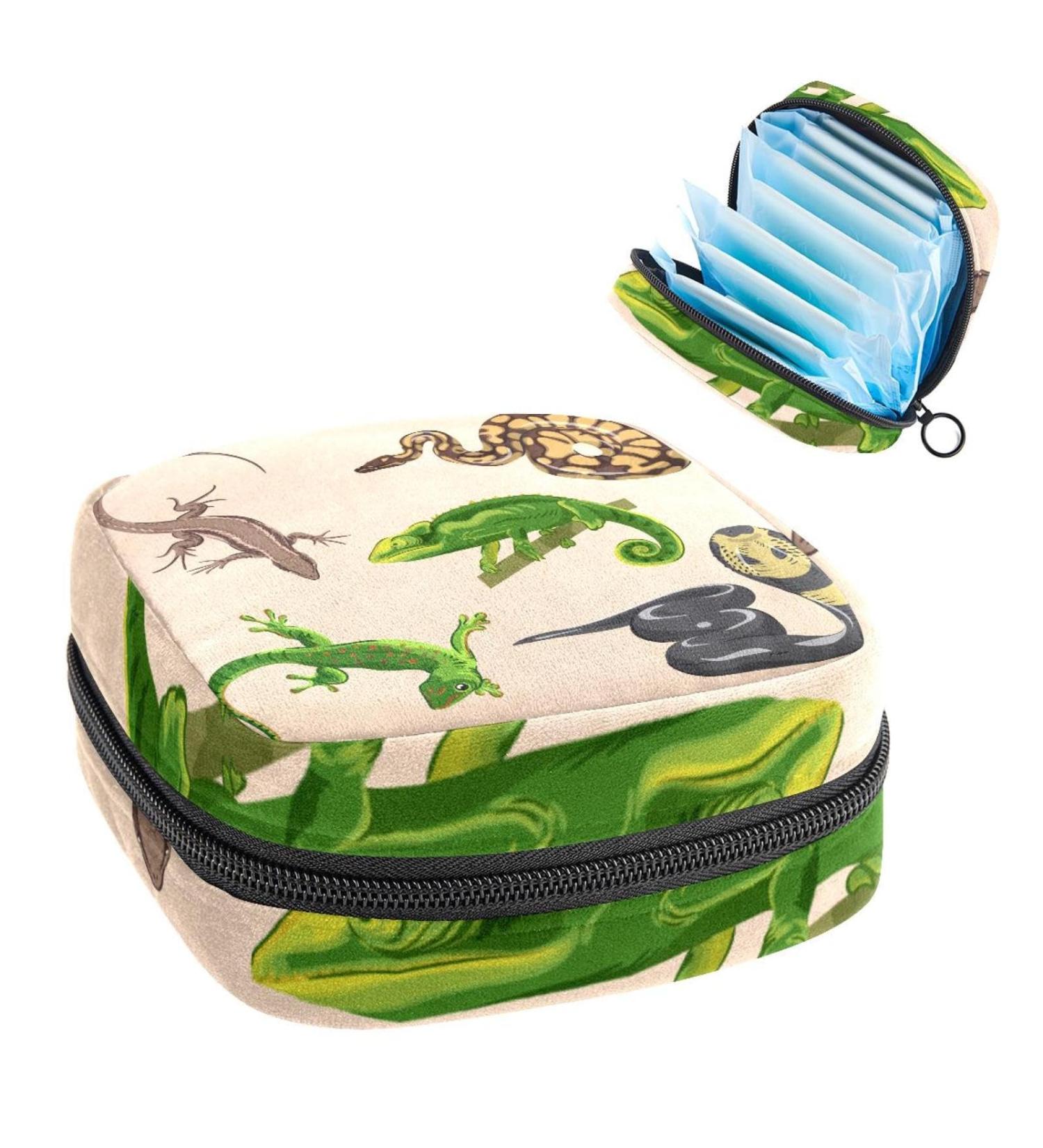 GIAPB Period Bag - Sanitary Napkin Storage & Travel Makeup Pouch - Animal Snake Color 1018 - Buy Online on GoSupps.com
