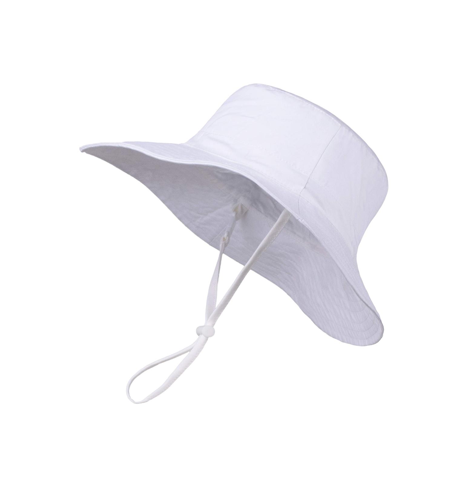 LANGZHEN Baby Girl's Adjustable Sun Protection Beach Hat - White XL - Buy Online on GoSupps.com