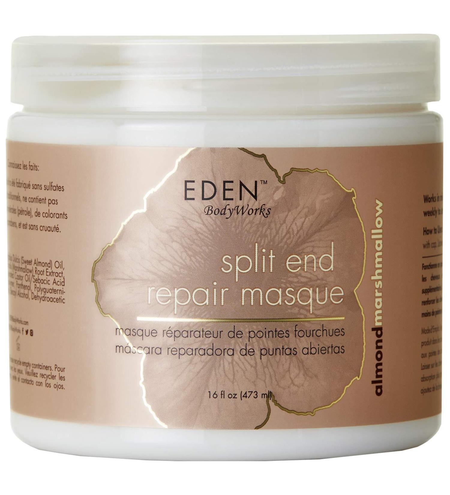 EDEN BodyWorks Almond Marshmallow Split End Repair Masque - 16 oz | Detangle Strengthen & Soften Hair - International Shipping Available - Buy Online on GoSupps.com