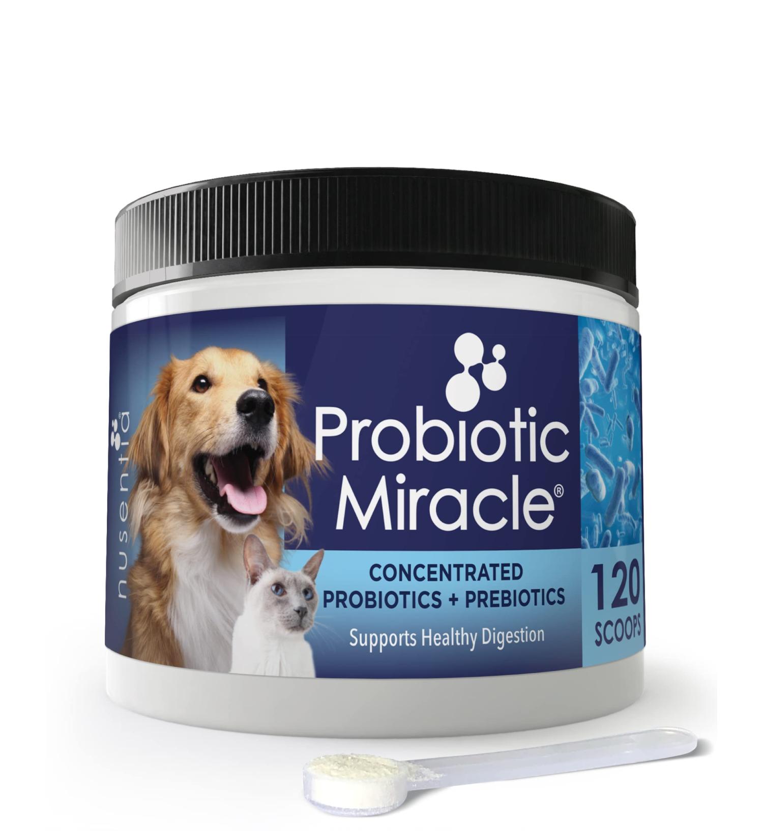 Probiotic Miracle for Cats & Dogs - 120 Scoops - Stop Diarrhea, Loose Stool, and Yeast - Buy Online on GoSupps.com