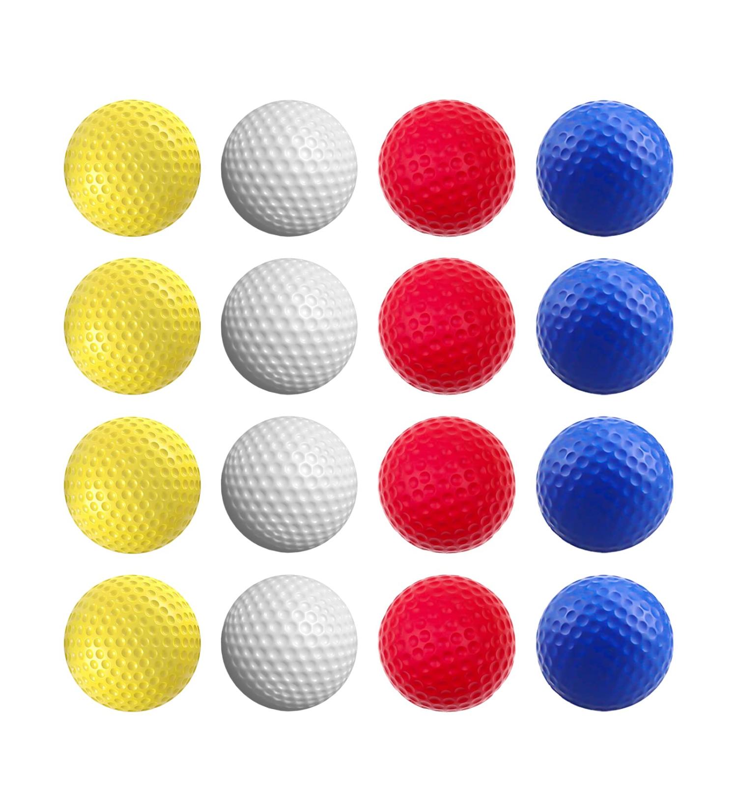 16 Pack Colored Foam Golf Practice Balls for Realistic Putting Training - Indoor/Outdoor Use - Buy Online on GoSupps.com