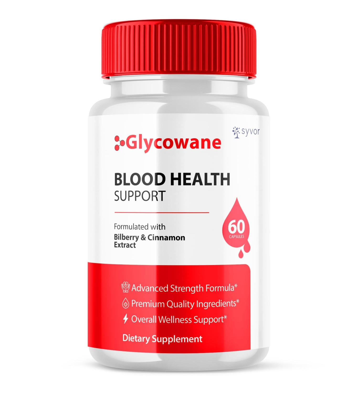 Glycowane Capsules Official Glycowan Blood Support Pills with All Natural Ingredients Advanced Formula Glycowane Blood Supplement with Maximum Strength Vitamins for Women and Men (60 Capsules) - Buy Online on GoSupps.com