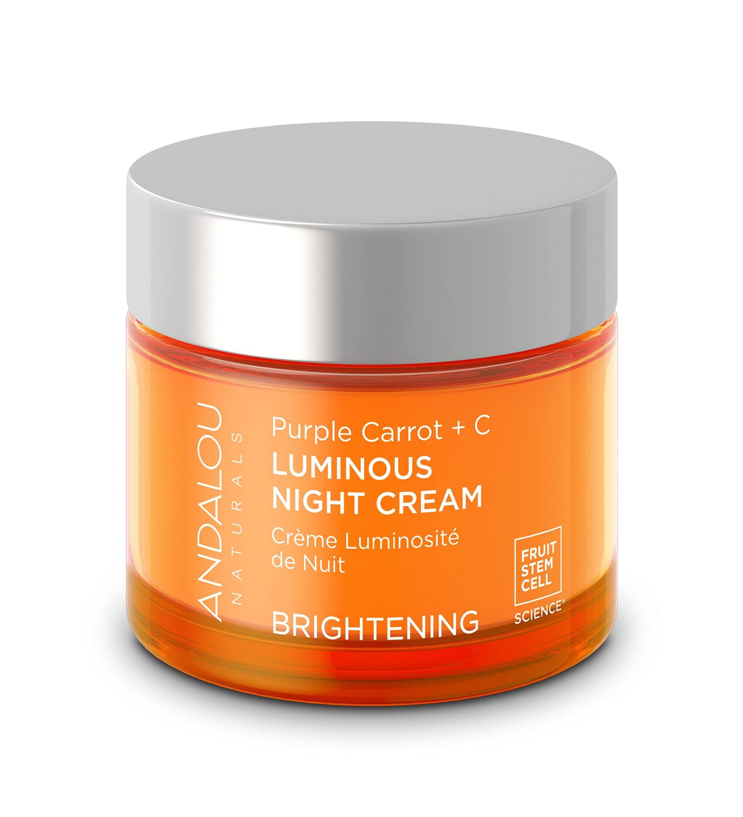 Andalou Naturals Purple Carrot + C Luminous Night Cream 1.7 oz - Brightening Skin Treatment - Buy Online on GoSupps.com