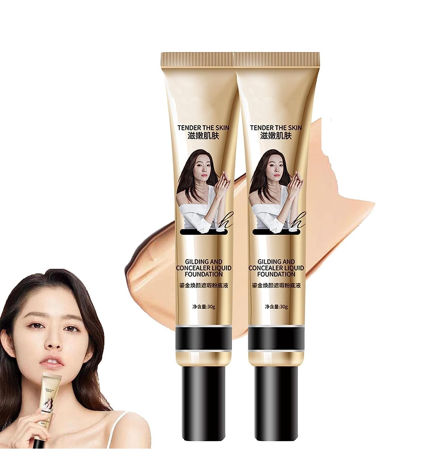 2pcs Concealer Foundation Cc Liquid 30ml 24 Hours Matte Cc Cream Foundation Full Coverage Foundation - Buy Online on GoSupps.com