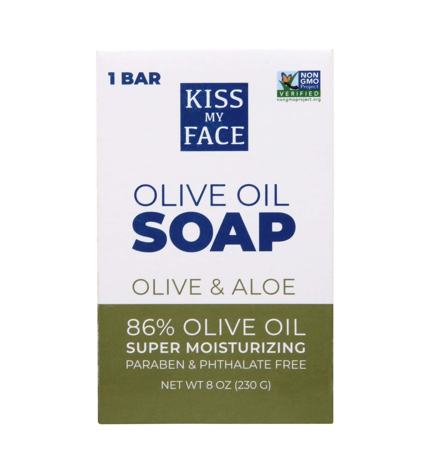 Kiss My Face Olive Oil Soap with Aloe Vera - 8 oz Bars (Pack of 8) - Buy Online on GoSupps.com