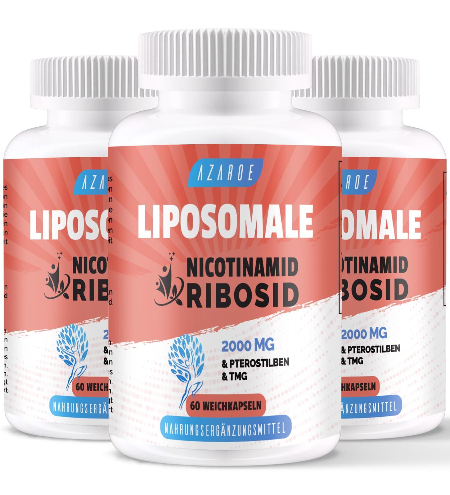 Liposomal Nicotinamide Riboside 2000 mg with TMG & Pterostilbene | Boost NAD+ & Cellular Energy | 60 Capsules (3-Pack) - More Effective than NMN - Buy Online on GoSupps.com