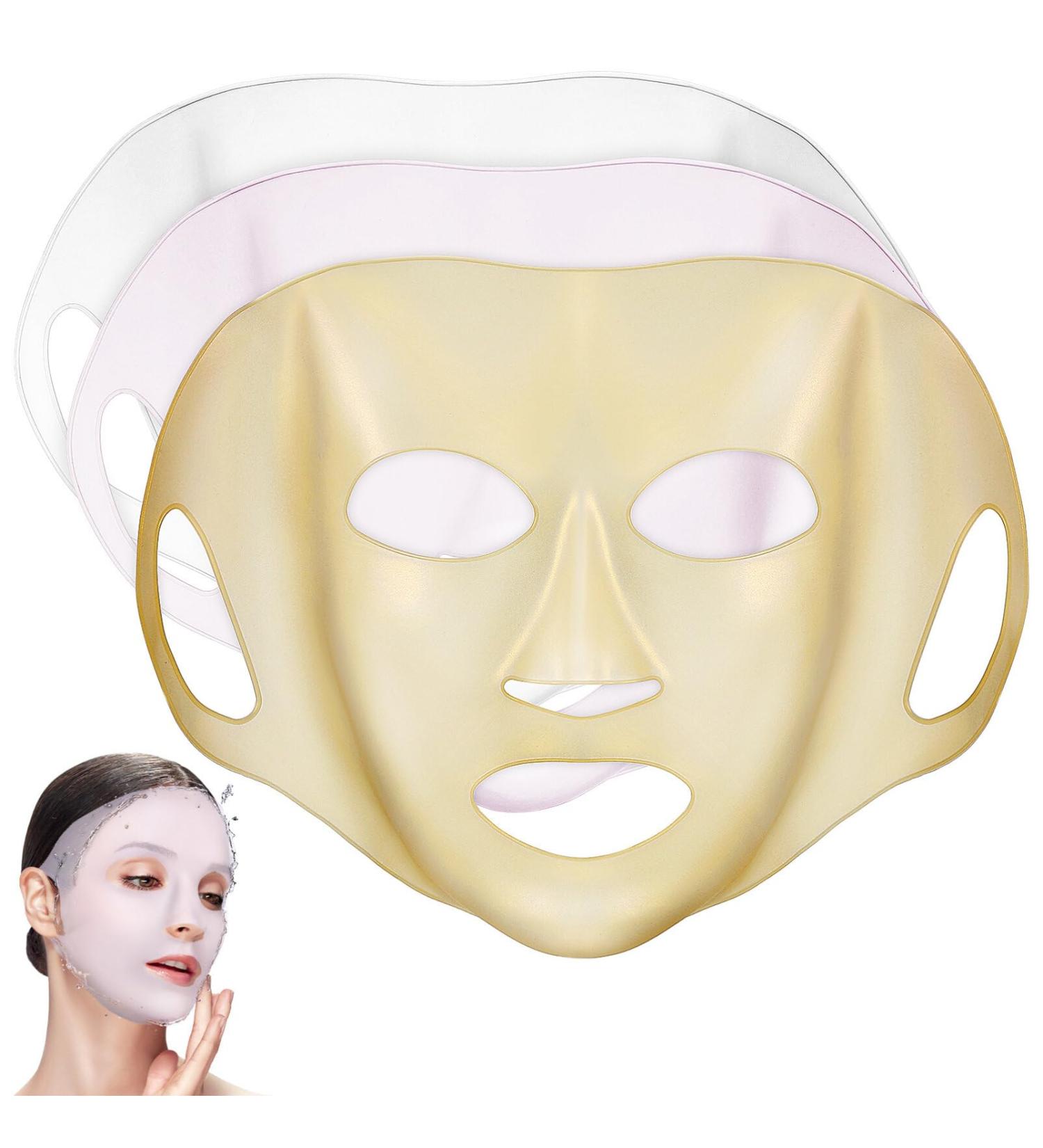 Beaupretty 3pcs Reusable Silicone Face Mask Sheets - Beauty Mask Covers for Women | International Shipping - Buy Online on GoSupps.com