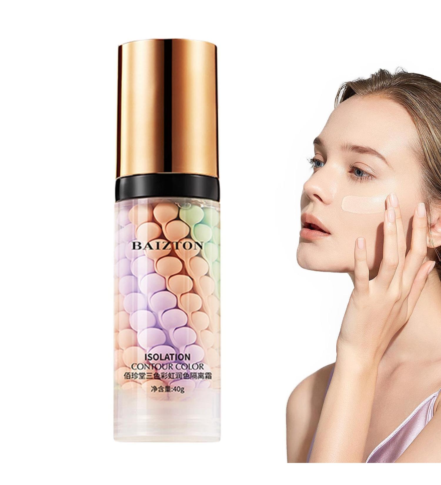  Duqulle One-step color | Tricolor Insulating Cream 40g - Waterproof primer and color-correcting foundation concealing imperfections to neutralize dark circles and dullness - Buy Online on GoSupps.com