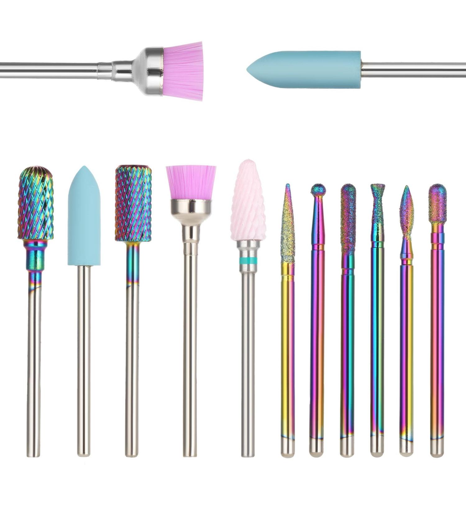 11 Pcs Nail Drill Bits 3/32 Inch Drill Bit Set Nails for Acrylic Professional Diamond Carbide Drill Bits for Nails Cuticle Nail Gel Polish Remover Tool for Nail Drill Efile Manicure Pedicure - Buy Online on GoSupps.com
