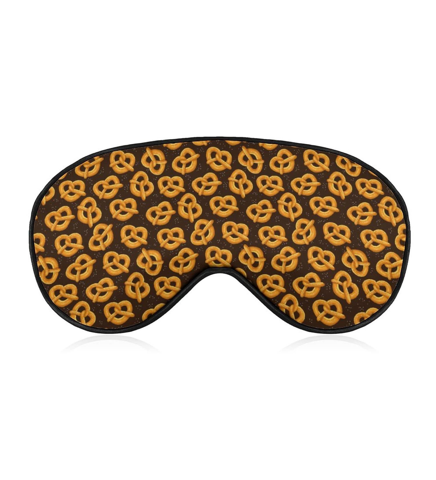 Buy Cartoon Pretzel Sleep Mask for Women | Adjustable Eye Shades Cover with Elastic Strap - Ideal for Comfort & Travel - Buy Online on GoSupps.com