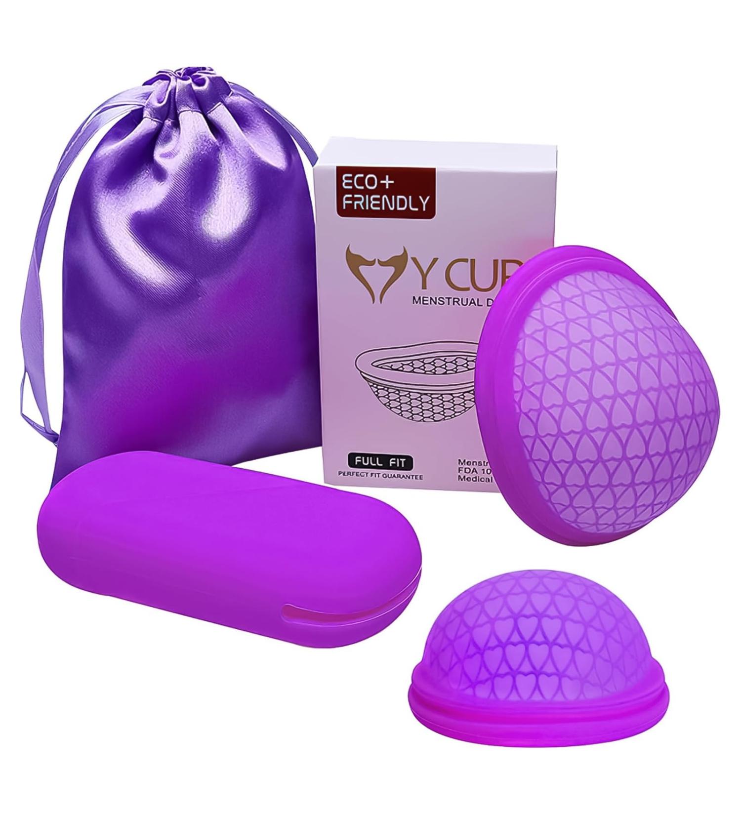 Menstrual Cup Set (S+L) - Reusable Silicone Discs for Active Women | Swim & Sport Friendly - Buy Online on GoSupps.com