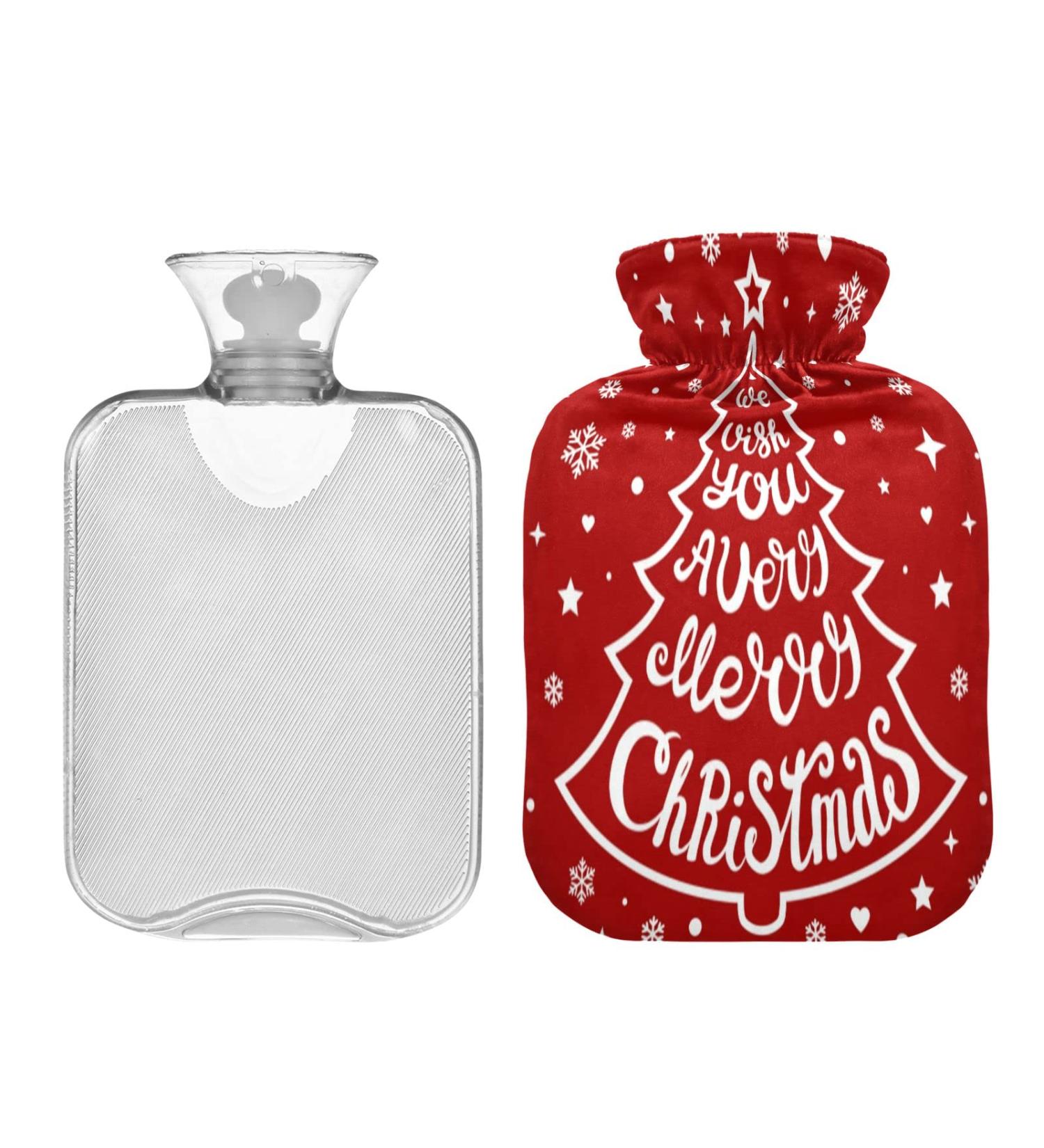 Buy KCL Deci 2L Hot Water Bottle with Christmas Tree Cover Perfect for Pain Relief Cramps and Foot Warmth | Ideal for Vacation & Heat Therapy - Buy Online on GoSupps.com