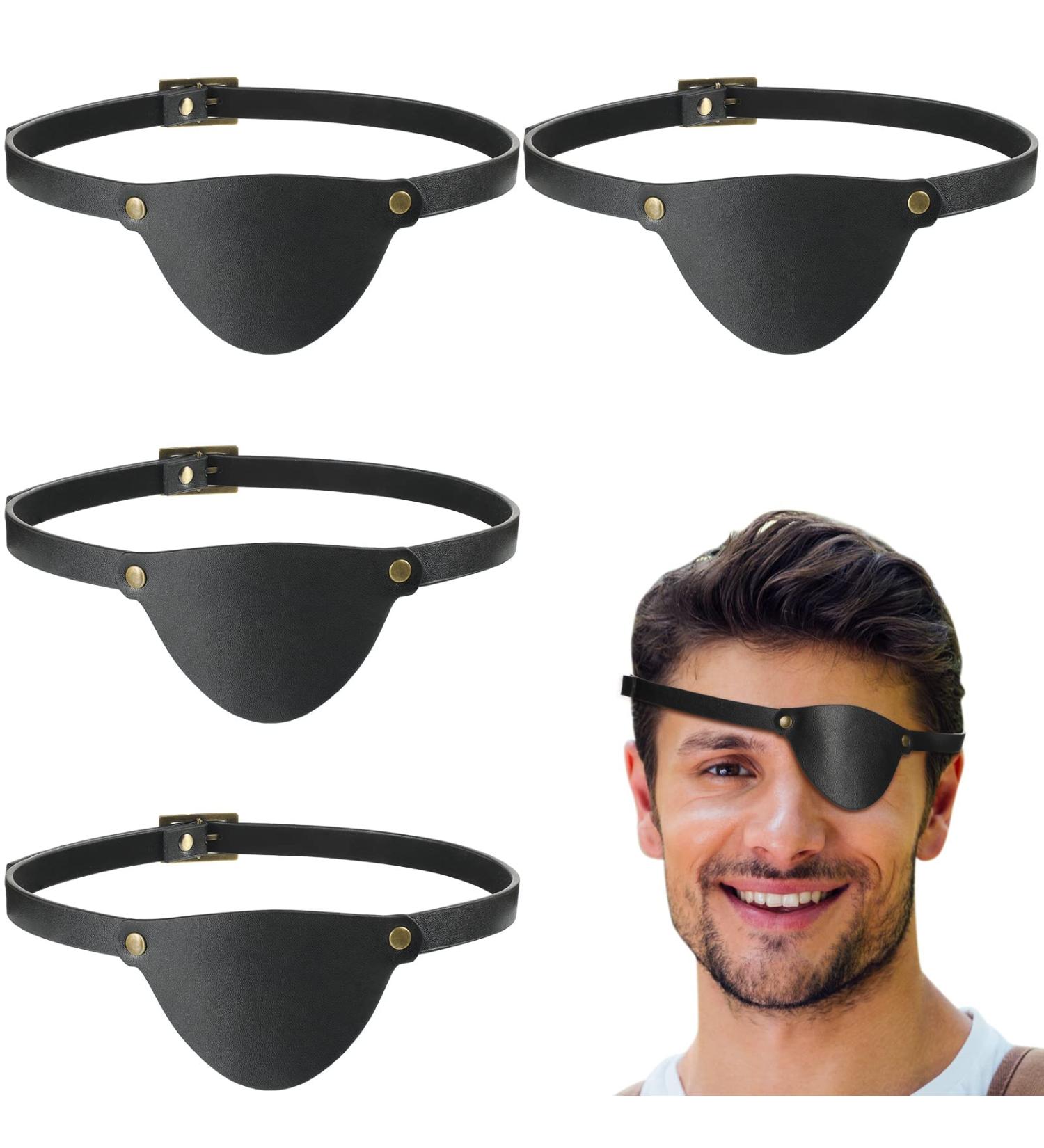 4 Pieces Leather Pirate Eyepatches for Adults & Kids - Right & Left Eye - Perfect for Cosplay & Costume Events - Buy Online on GoSupps.com