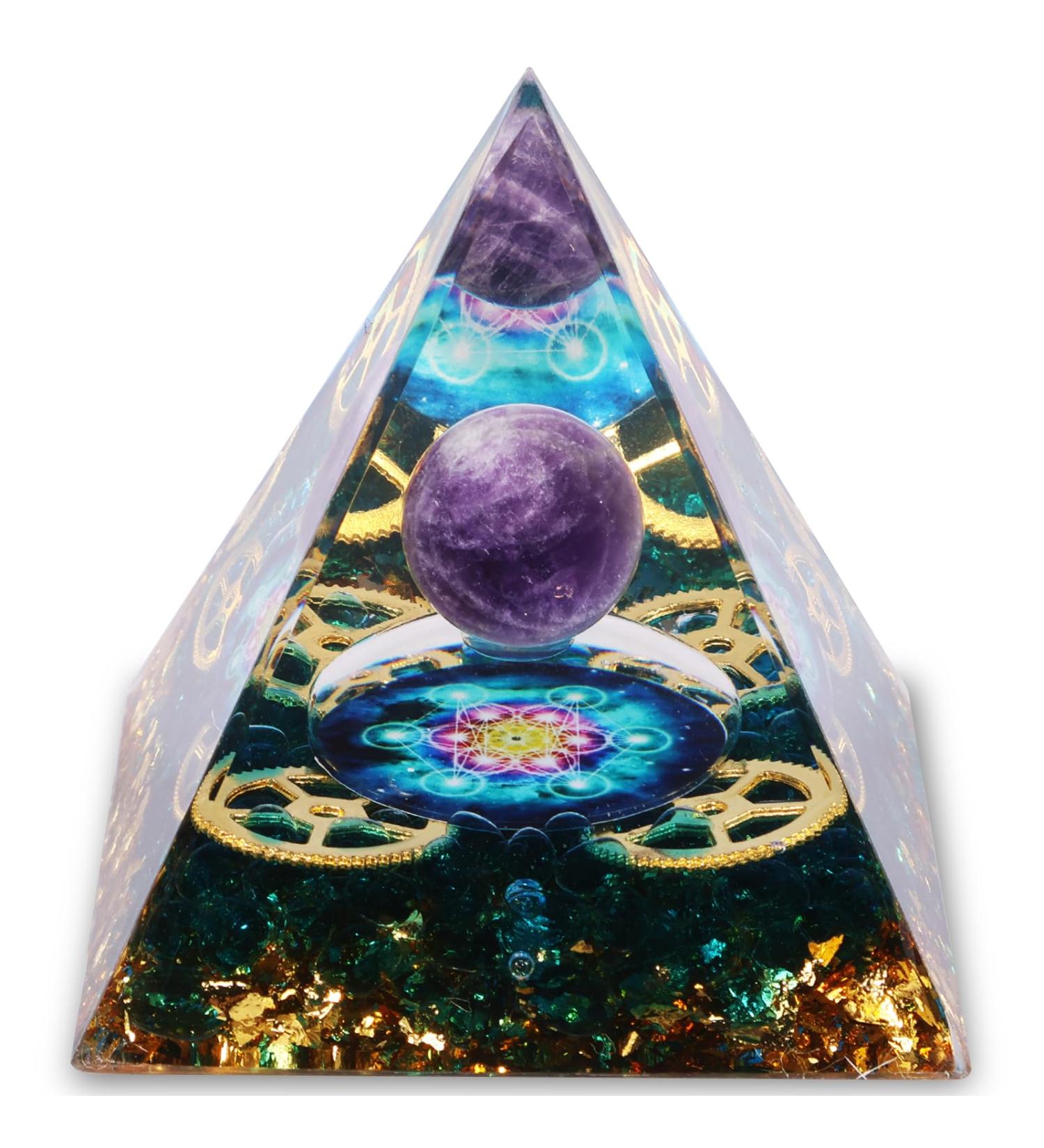 GLMFAN Healing Crystal and Stone 2.4" Orgone Pyramid for Positive Energy Amethyst Crystal Decors Gifts Protection Crystals Energy Generator Blance Chakras Meditation Aids Sleep Attract Wealth Lucky (Black Stone) - Buy Online on GoSupps.com